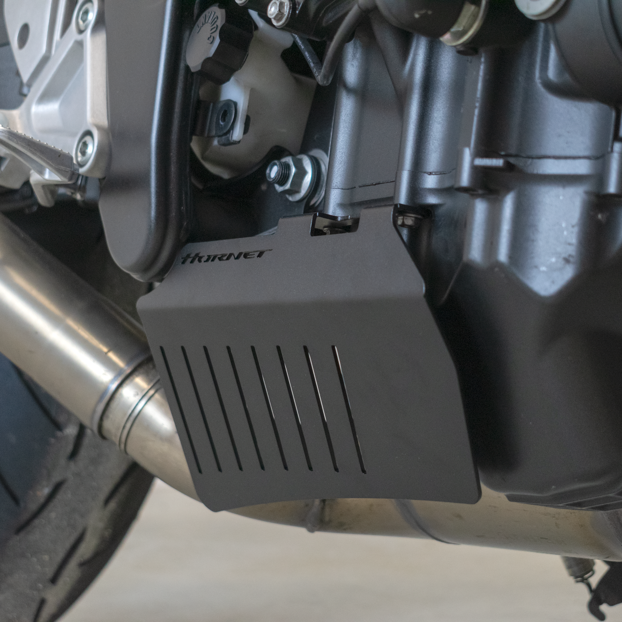 Pyramid Exhaust Guard | Matte Black | Honda CB 1000 Hornet inc SP 2025>Current - Pyramid Motorcycle Accessories
