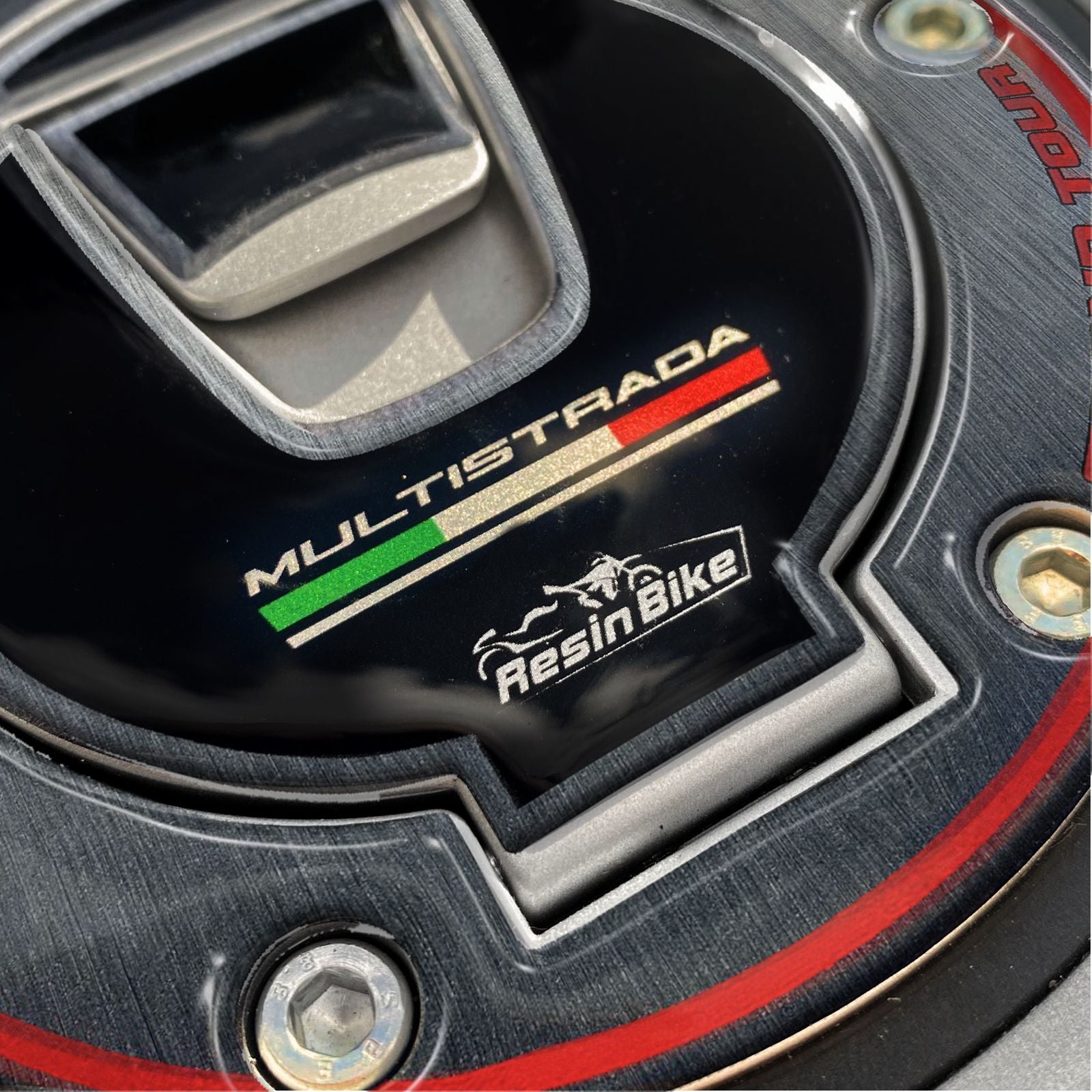 Resin Bike 3D Motorcycle Stickers - Fuel Cap | Ducati Multistrada 1260 S 2018>2020 - Pyramid Motorcycle Accessories