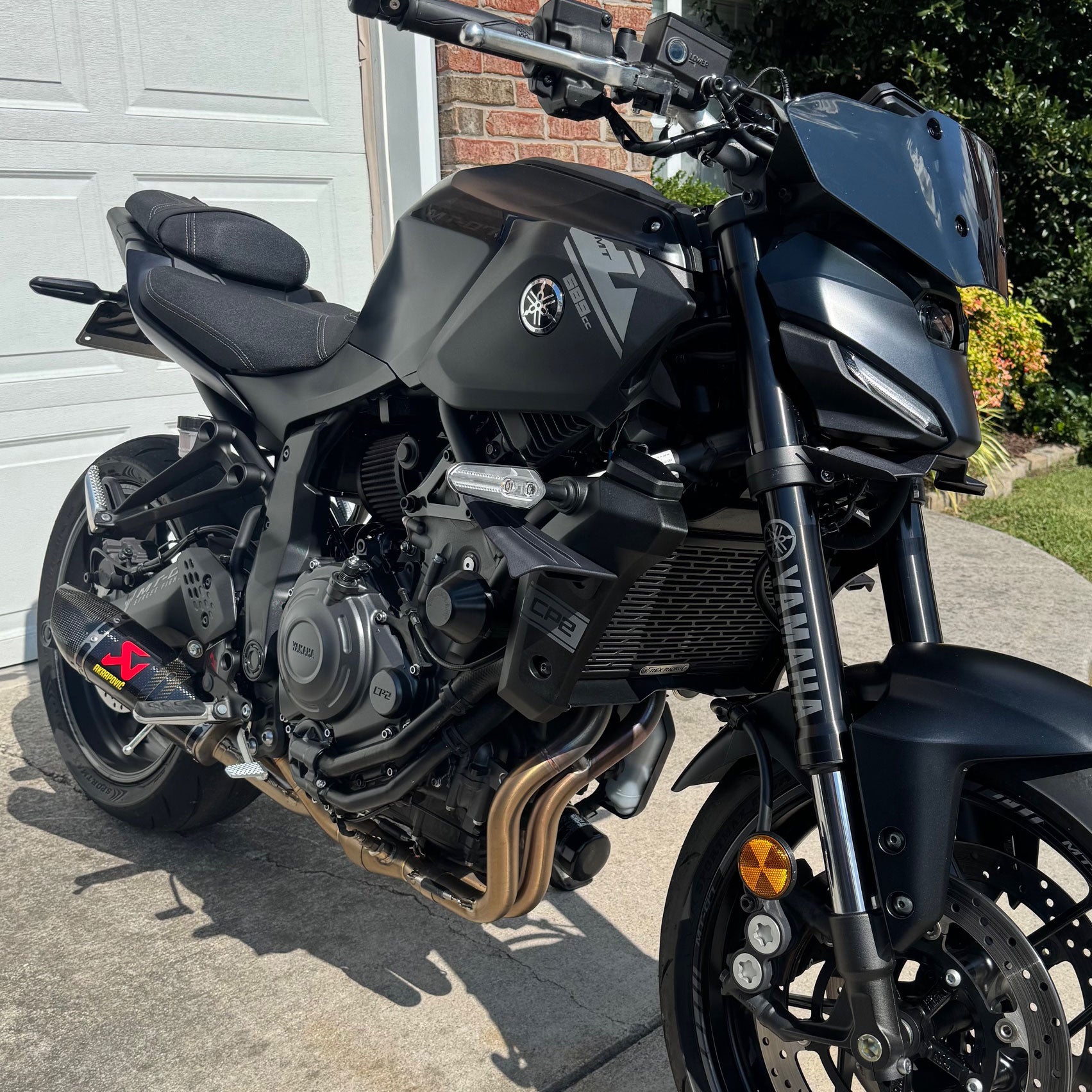 Pyramid Frontal Wing | Matte Black | Yamaha MT-07 2025>Current - Pyramid Motorcycle Accessories