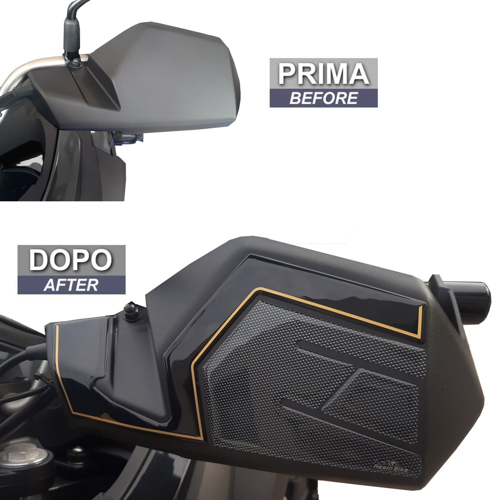 Resin Bike 3D Motorcycle Stickers - Handguards | Suzuki V-Strom 650XT 2018>2025 - Pyramid Motorcycle Accessories