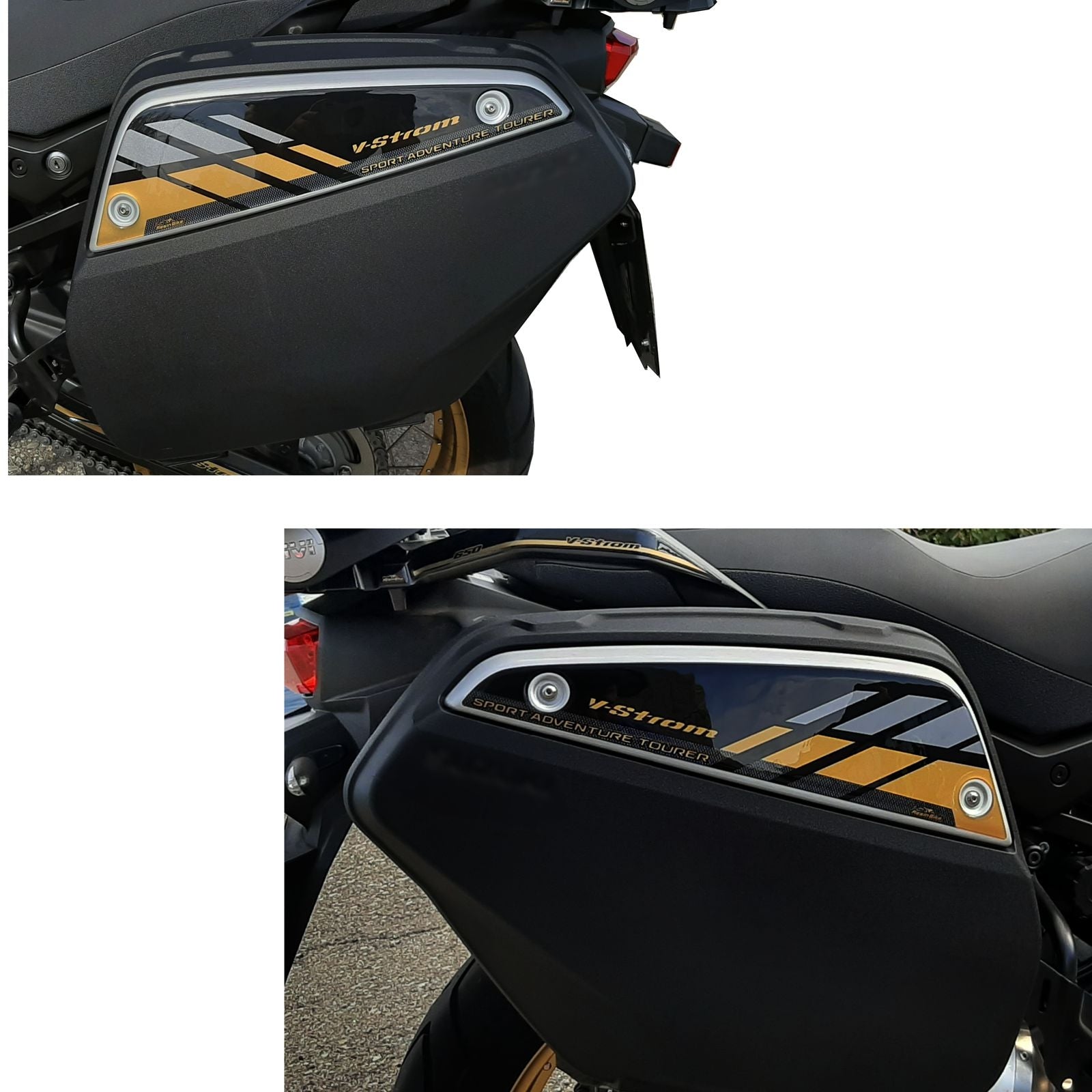 Resin Bike 3D Motorcycle Stickers - Panniers | Suzuki V-Strom 650XT 2020>2021 RB-1000148000008 - Pyramid Motorcycle Accessories