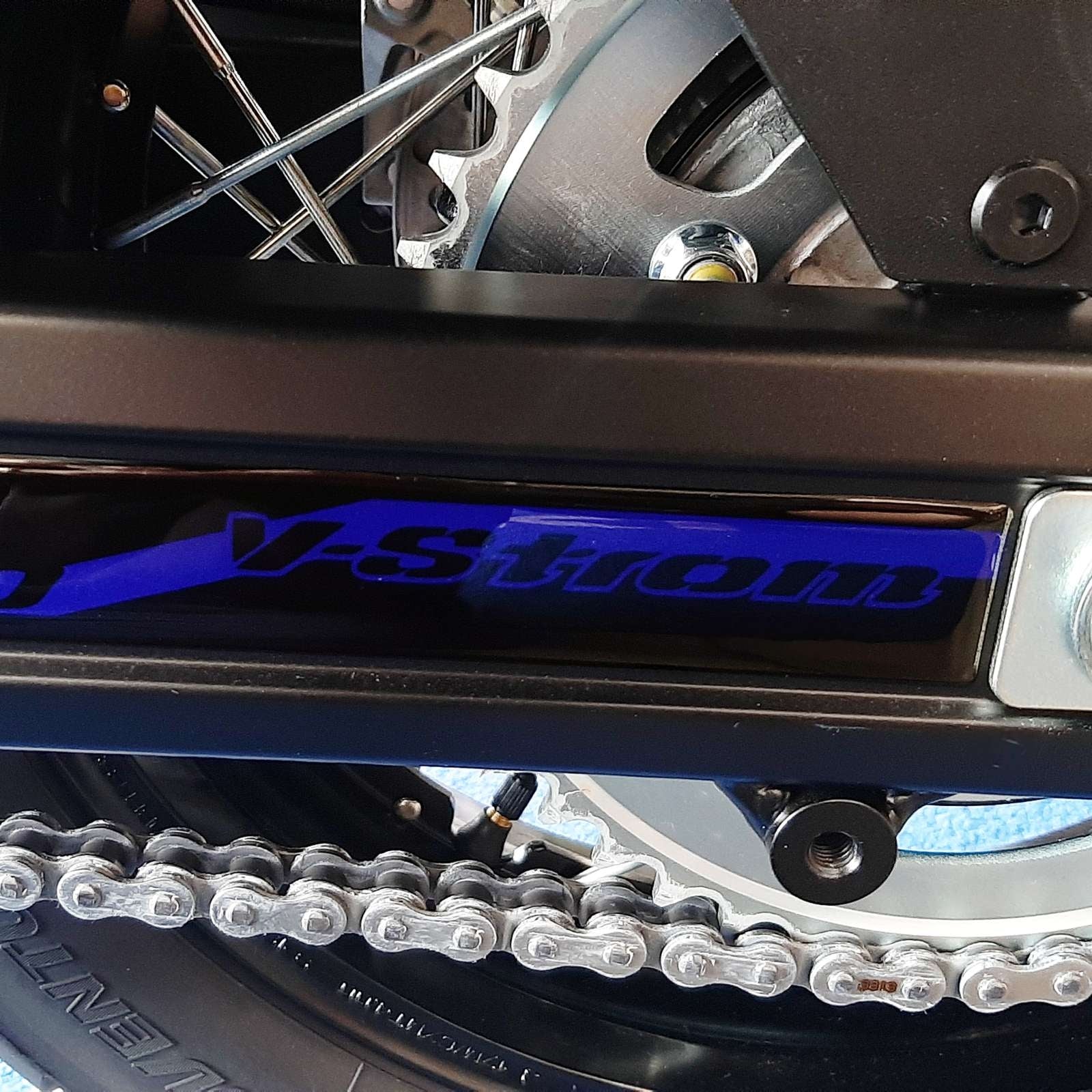 Resin Bike 3D Motorcycle Stickers - Swingarm | Suzuki V-Strom 650XT 2017>2023 - Pyramid Motorcycle Accessories