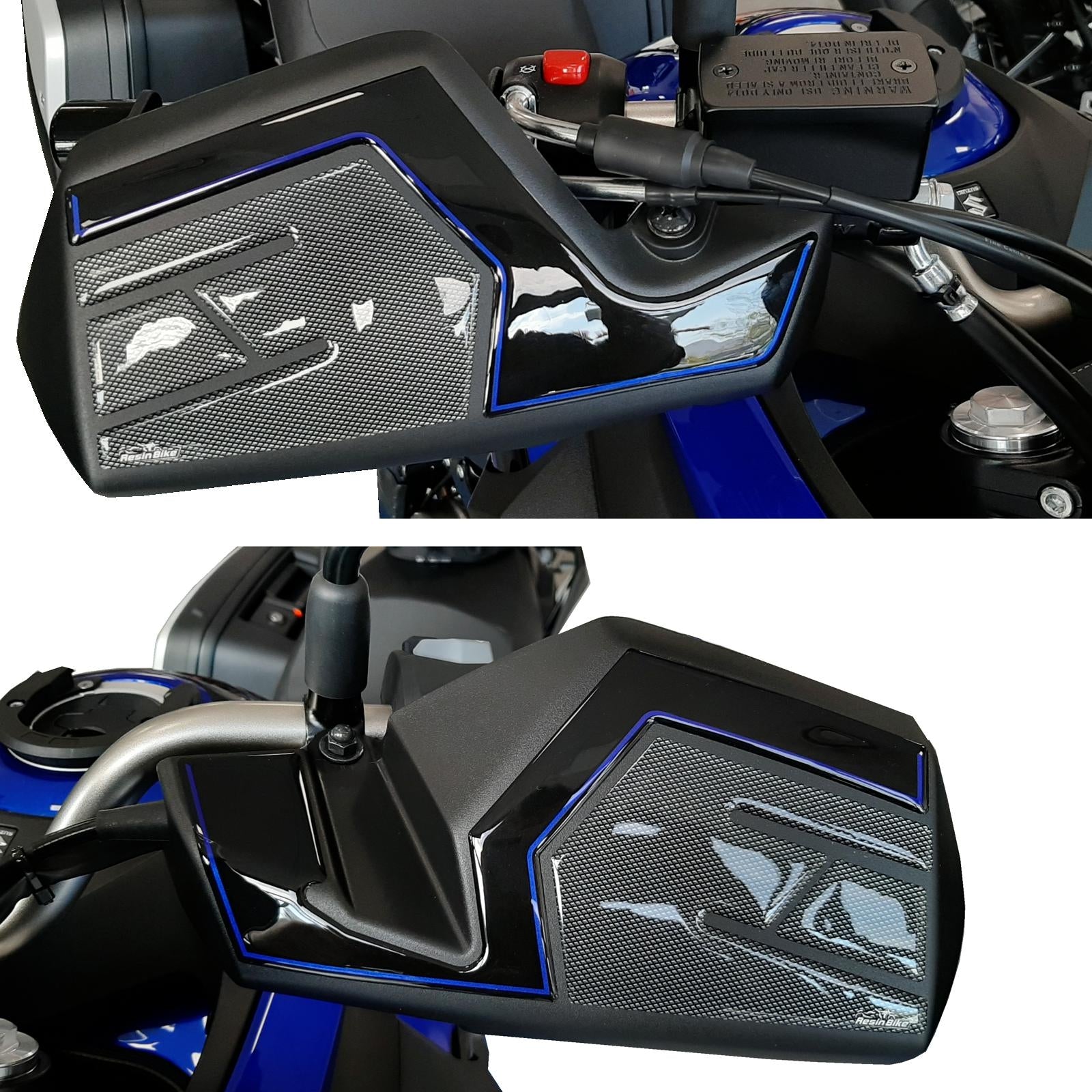 Resin Bike 3D Motorcycle Stickers - Handguards | Suzuki V-Strom 650XT 2017>2023 - Pyramid Motorcycle Accessories