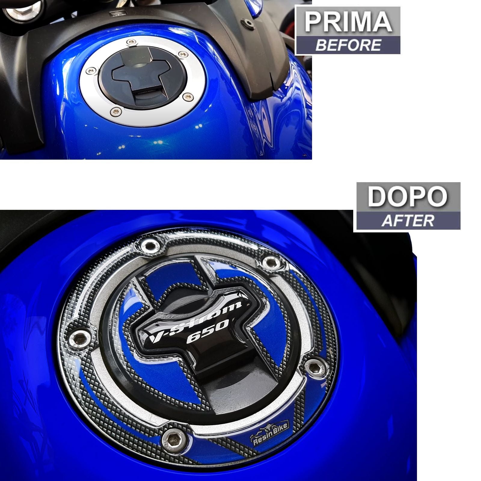 Resin Bike 3D Motorcycle Stickers - Fuel Cap | Suzuki V-Strom 650XT 2017>2023 - Pyramid Motorcycle Accessories