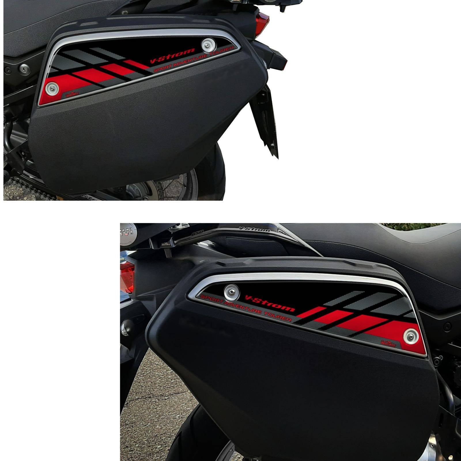 Resin Bike 3D Motorcycle Stickers - Panniers | Suzuki V-Strom 650 2017>2021 RB-1000149300008 - Pyramid Motorcycle Accessories
