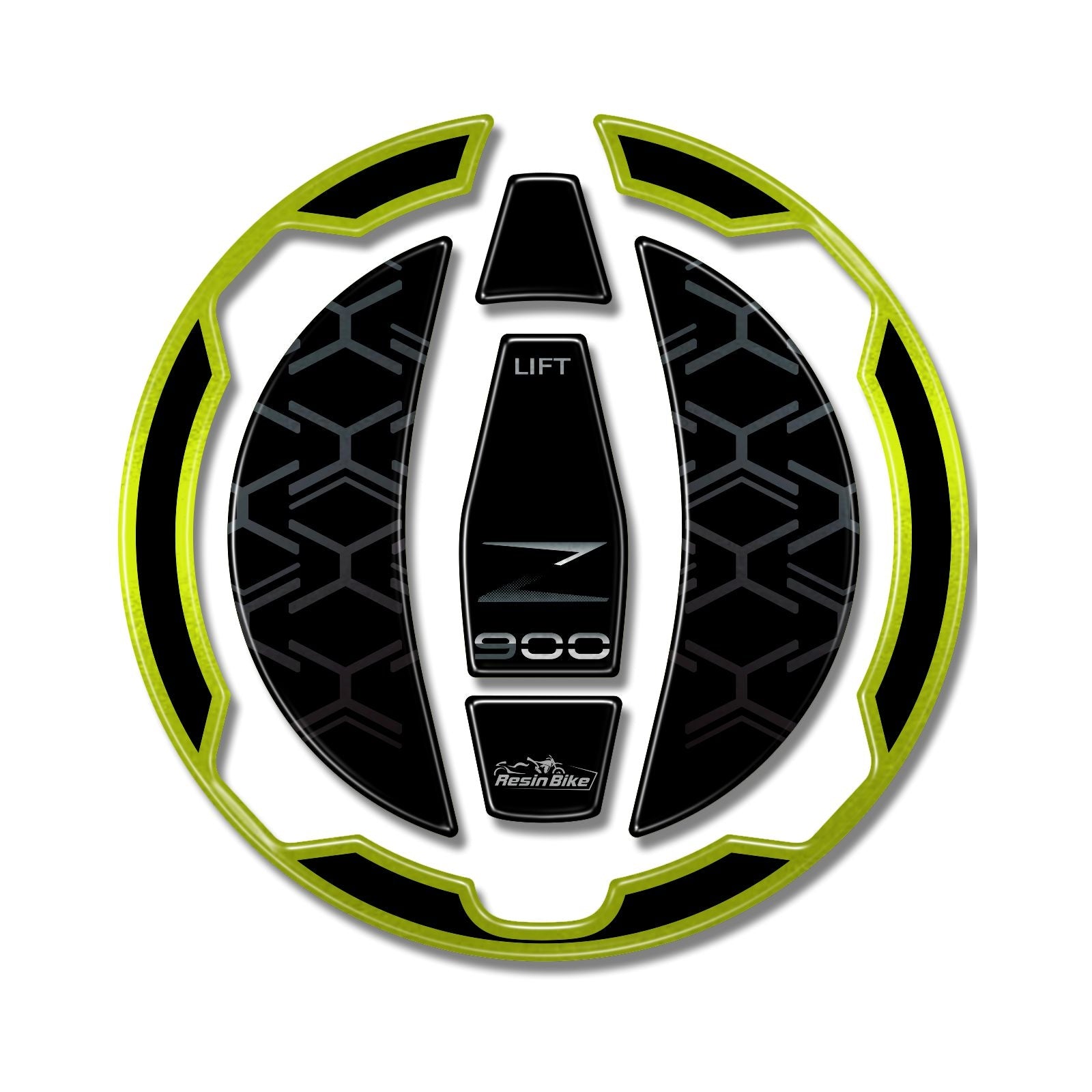 Resin Bike 3D Motorcycle Stickers - Fuel Cap | Kawasaki Z 900 2021>2024 - Pyramid Motorcycle Accessories