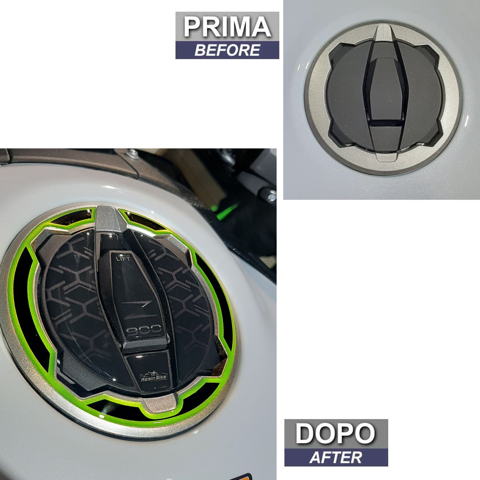 Resin Bike 3D Motorcycle Stickers - Fuel Cap | Kawasaki Z 900 2021>2024 - Pyramid Motorcycle Accessories