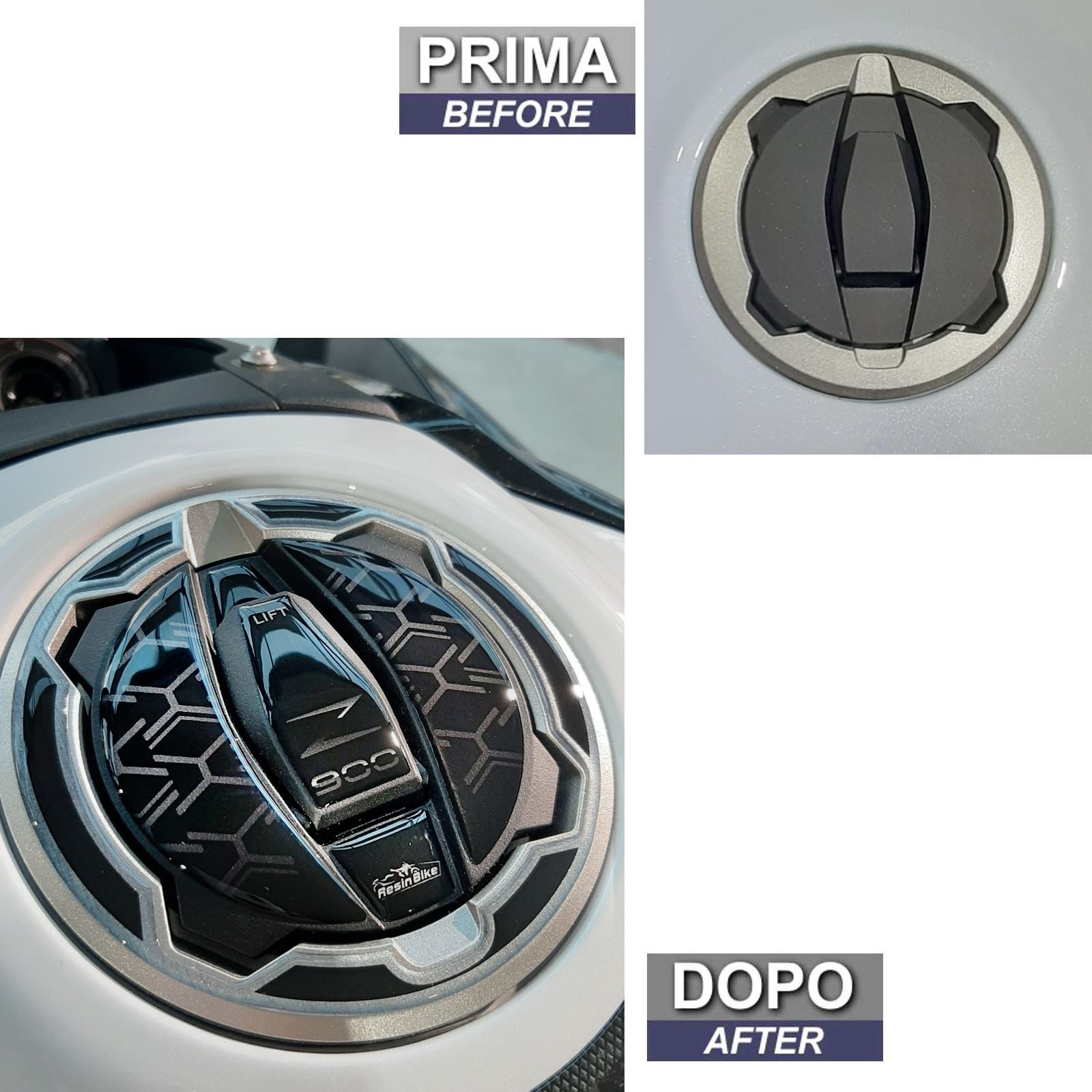 Resin Bike 3D Motorcycle Stickers - Fuel Cap | Kawasaki Z 900 2021>2024 - Pyramid Motorcycle Accessories