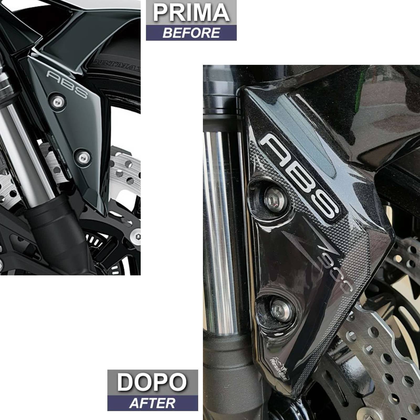 Resin Bike 3D Motorcycle Stickers - Side Panels | Kawasaki Z 900 2021>2024 - Pyramid Motorcycle Accessories