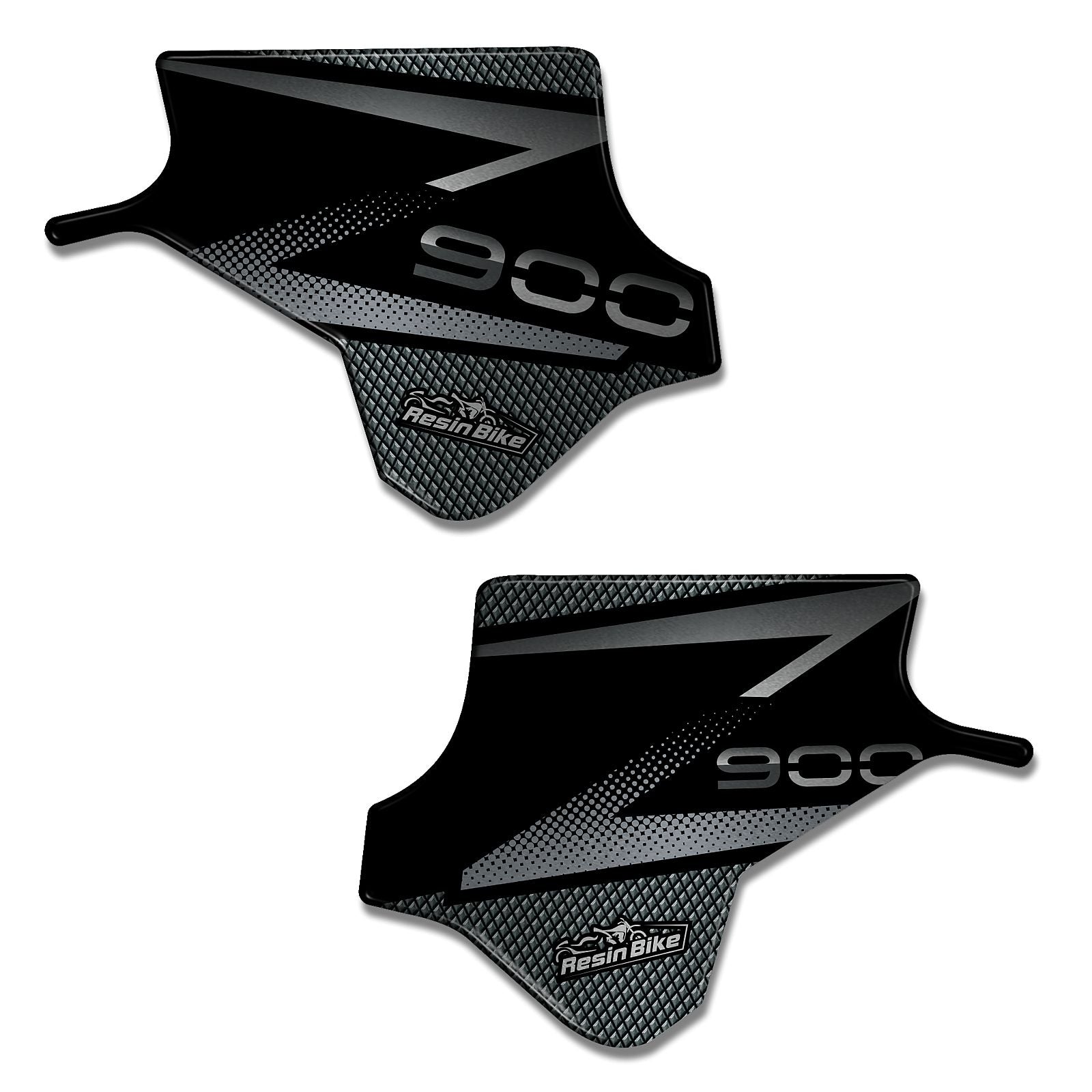 Resin Bike 3D Motorcycle Stickers - Heel Pads | Kawasaki Z 900 2021>2024 RB-1000150100000 - Pyramid Motorcycle Accessories