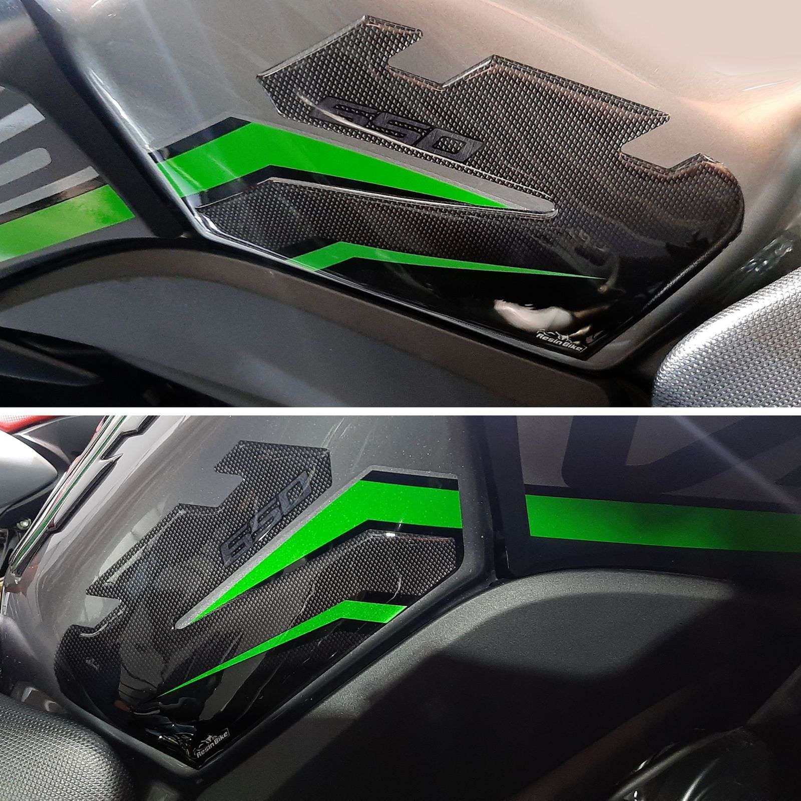 Resin Bike 3D Motorcycle Stickers - Tank Sides | Kawasaki Versys 650 2017>2021 RB-1000151400000 - Pyramid Motorcycle Accessories