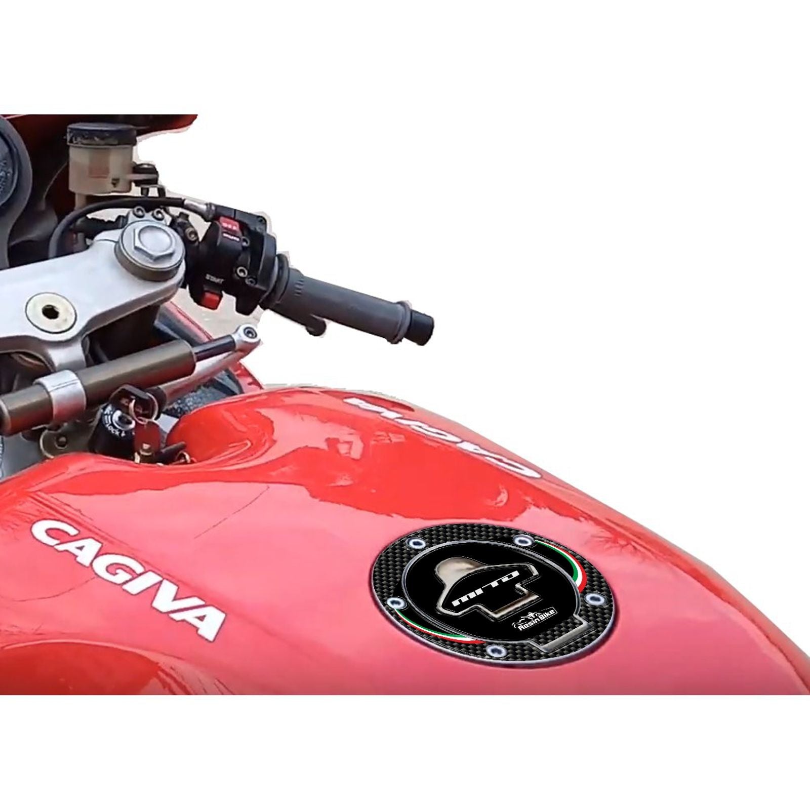Resin Bike 3D Motorcycle Stickers - Fuel Cap | Cagiva Mito 125 2008>2012 - Pyramid Motorcycle Accessories