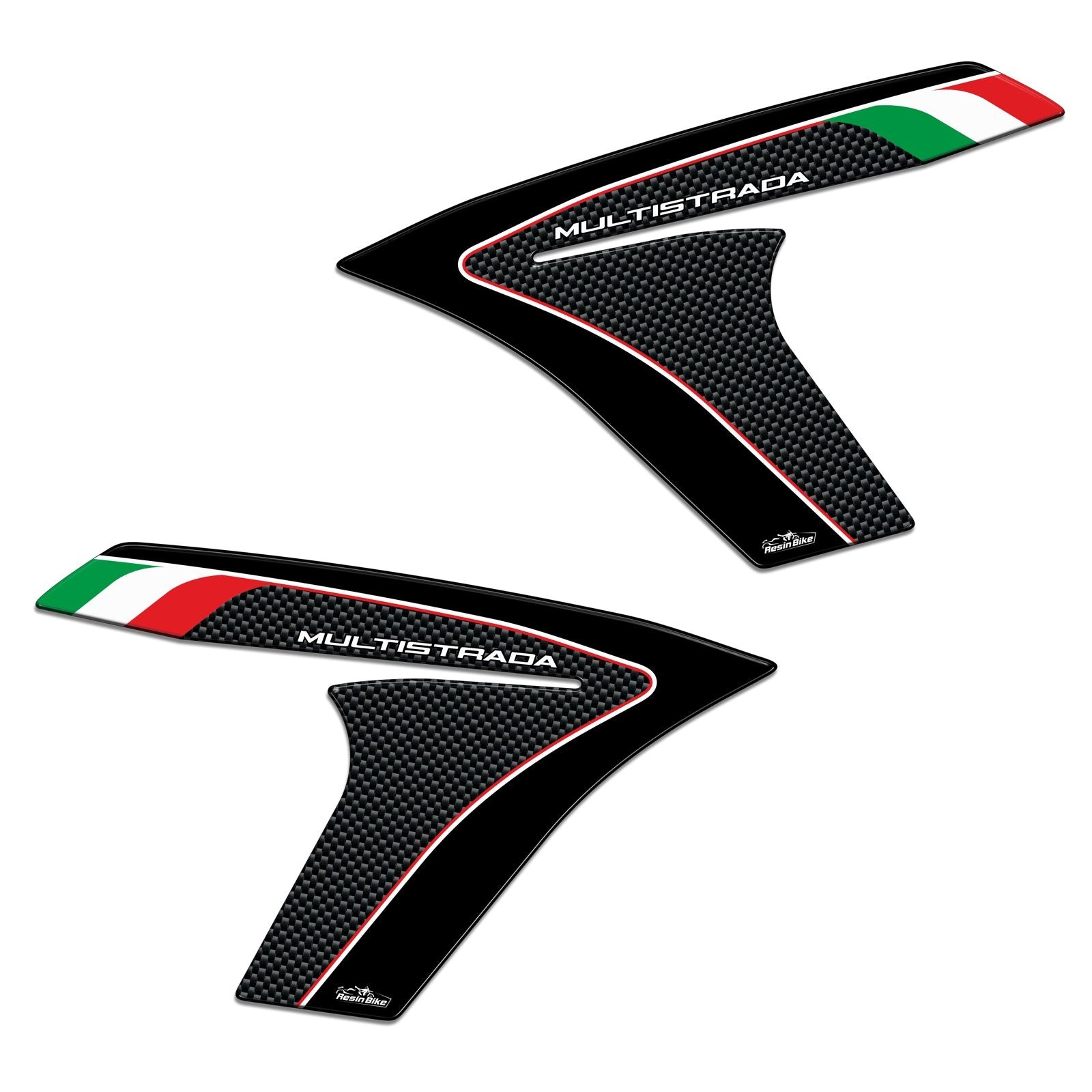 Resin Bike 3D Motorcycle Stickers - Tank Sides | Ducati Multistrada 1200 2011>2012 - Pyramid Motorcycle Accessories
