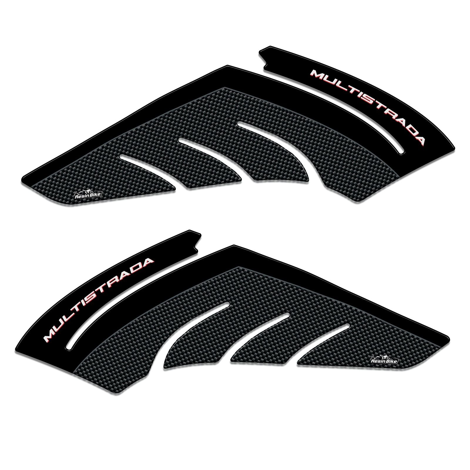Resin Bike 3D Motorcycle Stickers - Tank Sides | Ducati Multistrada 1200 2010>2012 - Pyramid Motorcycle Accessories