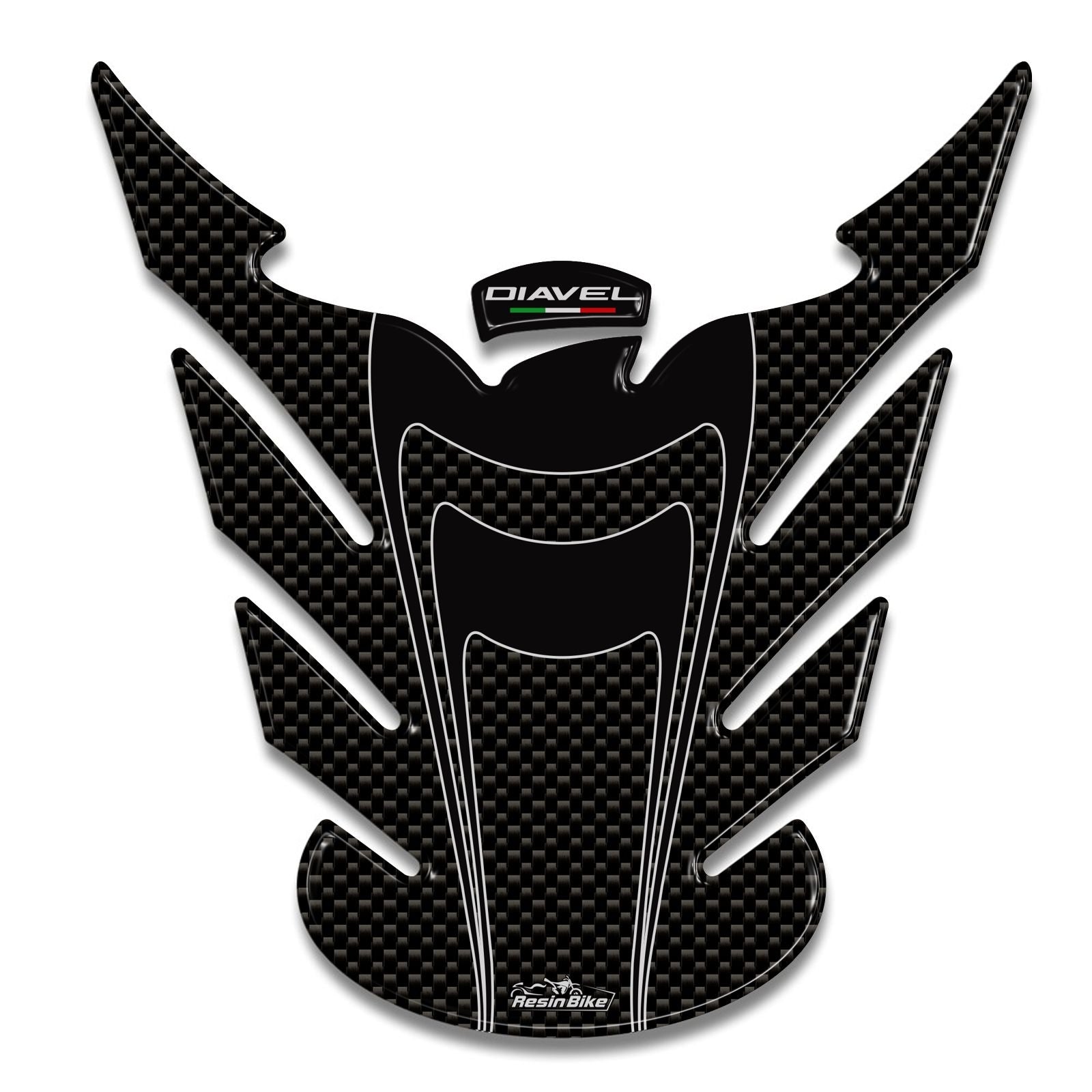 Resin Bike 3D Motorcycle Stickers - Tank Pad | Ducati Diavel 1200 2010>2013 - Pyramid Motorcycle Accessories