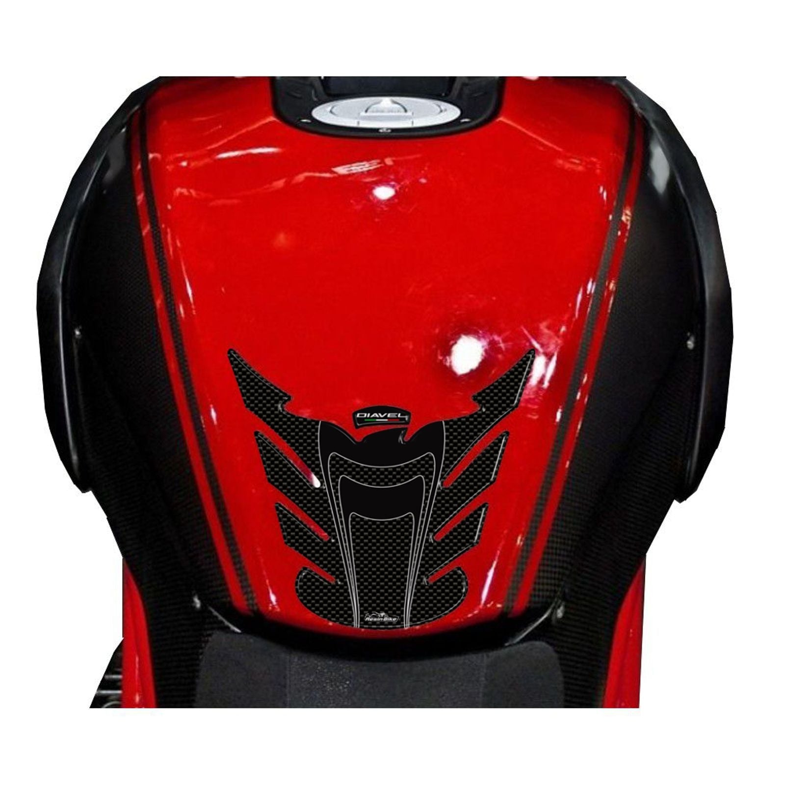 Resin Bike 3D Motorcycle Stickers - Tank Pad | Ducati Diavel 1200 2010>2013 - Pyramid Motorcycle Accessories