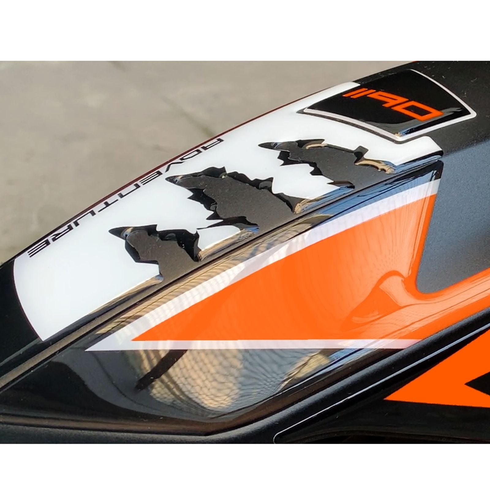 Resin Bike 3D Motorcycle Stickers - Front Fender | KTM 1190 Adventure 2013>2016 - Pyramid Motorcycle Accessories