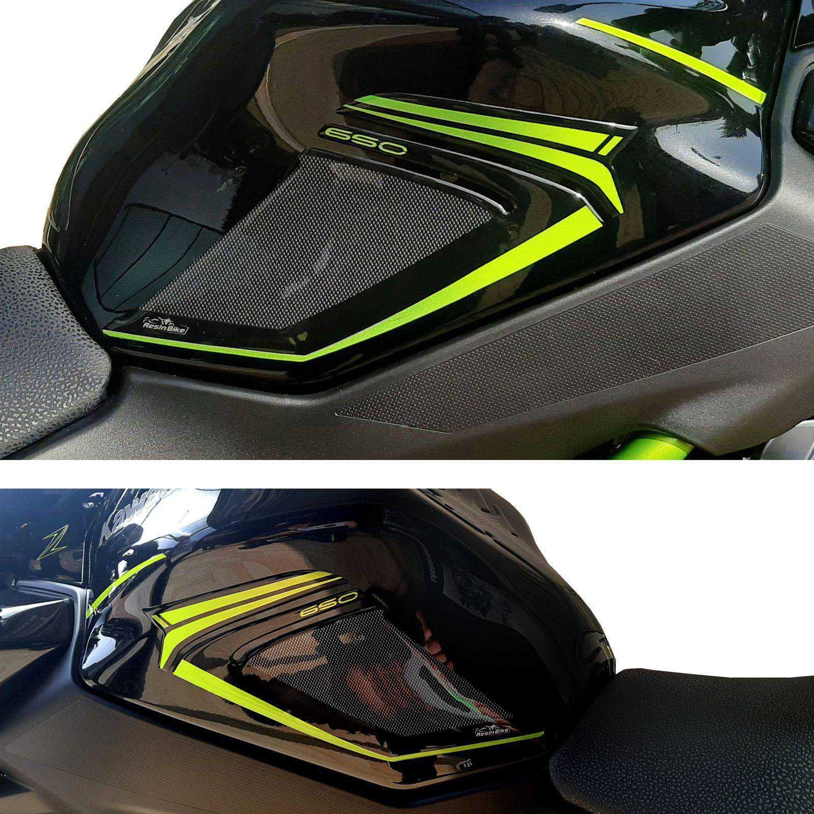 Resin Bike 3D Motorcycle Stickers - Tank Sides | Kawasaki Z 650 2021>2024 - Pyramid Motorcycle Accessories