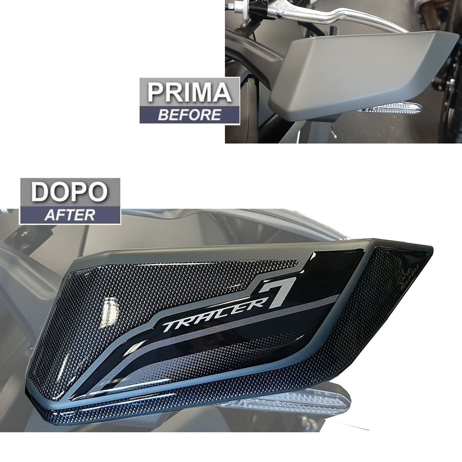 Resin Bike 3D Motorcycle Stickers - Handguards | Yamaha Tracer 7 2021>Current - Pyramid Motorcycle Accessories