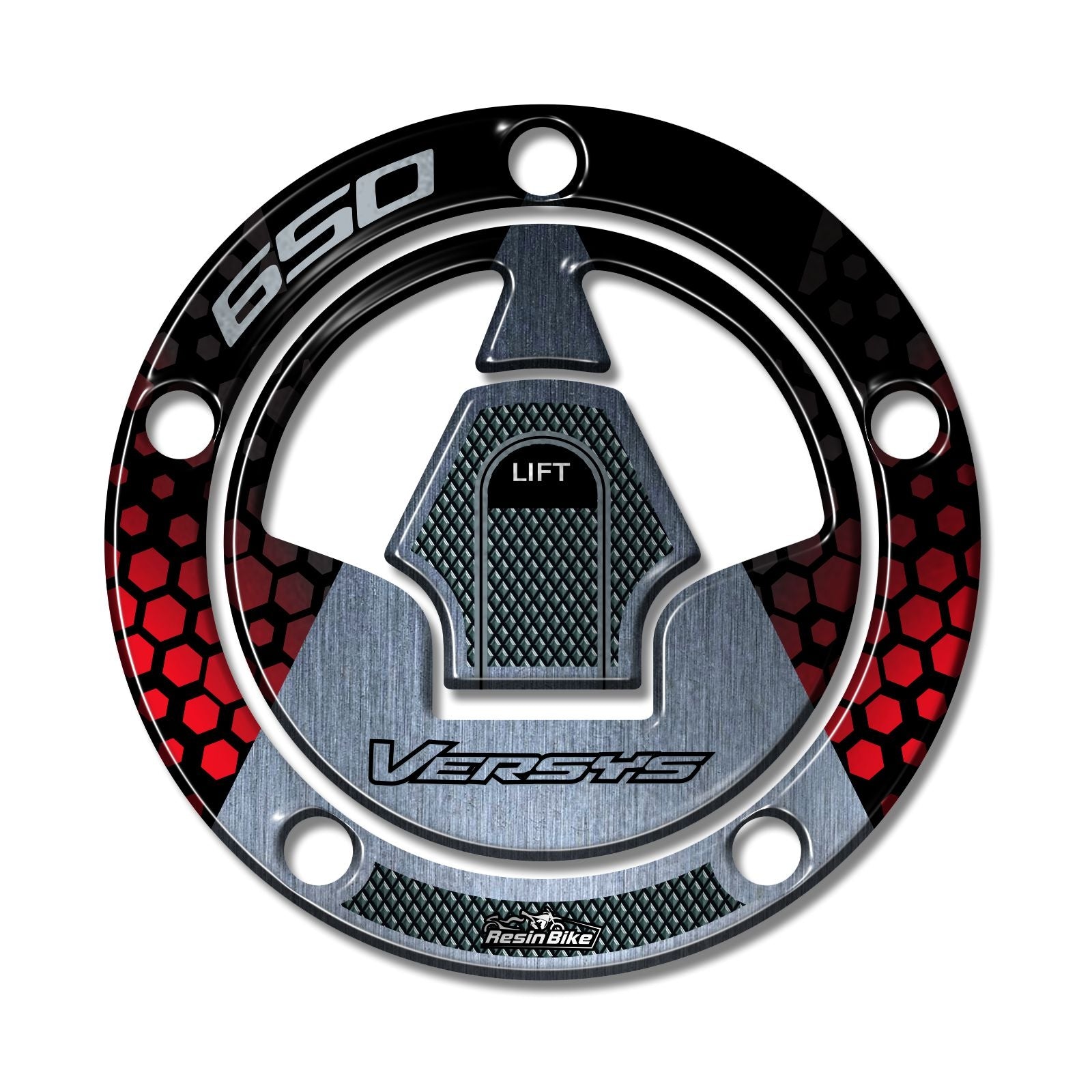 Resin Bike 3D Motorcycle Stickers - Fuel Cap | Kawasaki Versys 650 2017>2021 - Pyramid Motorcycle Accessories