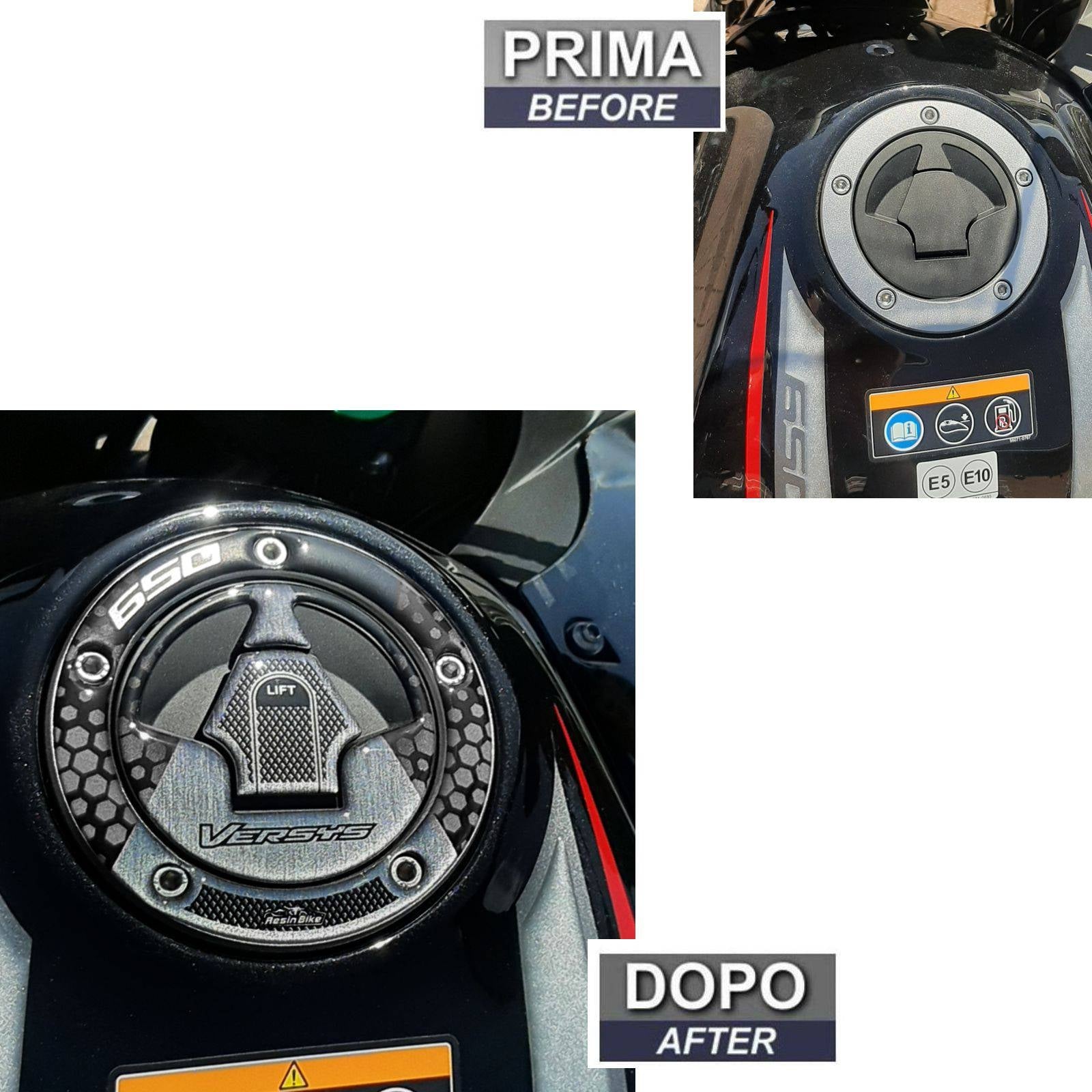 Resin Bike 3D Motorcycle Stickers - Fuel Cap | Kawasaki Versys 650 2017>2021 RB-1000437600001 - Pyramid Motorcycle Accessories