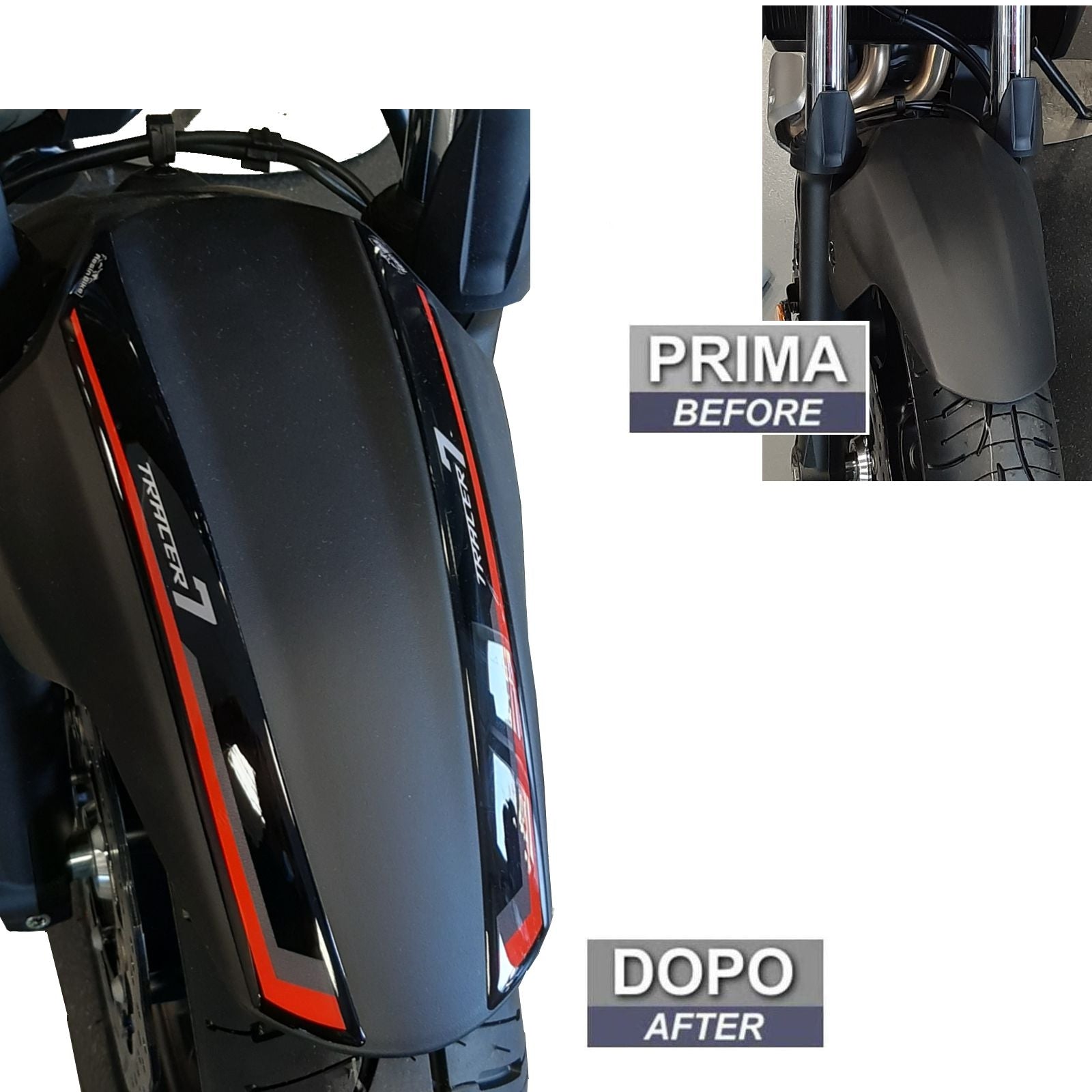 Resin Bike 3D Motorcycle Stickers - Front Fender | Yamaha Tracer 7 2021>2024 RB-1000437900002 - Pyramid Motorcycle Accessories