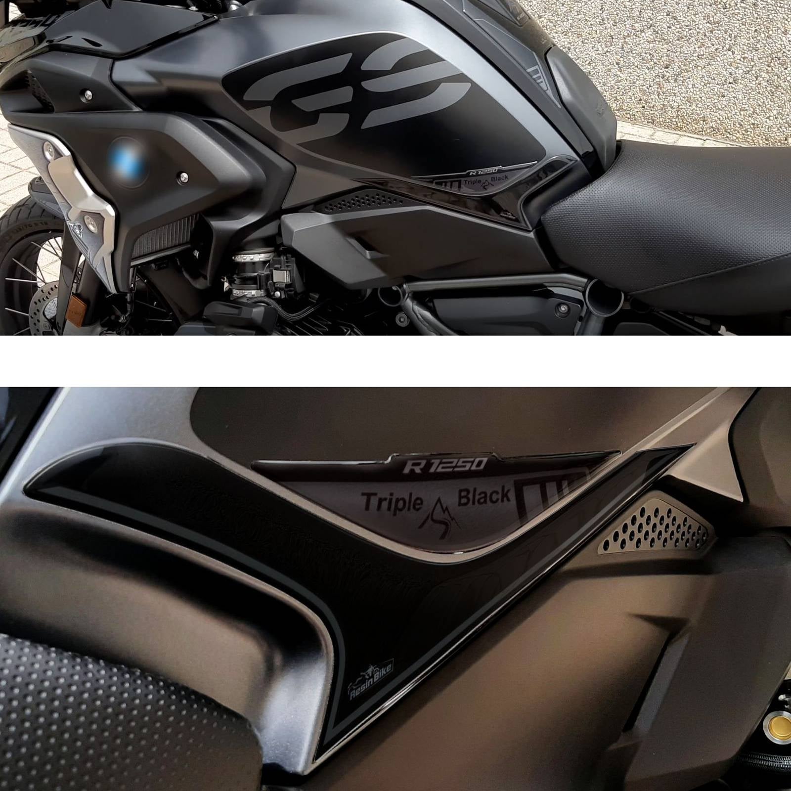 Resin Bike 3D Motorcycle Stickers - Tank Sides | BMW R 1250 GS 2021>2024 - Pyramid Motorcycle Accessories