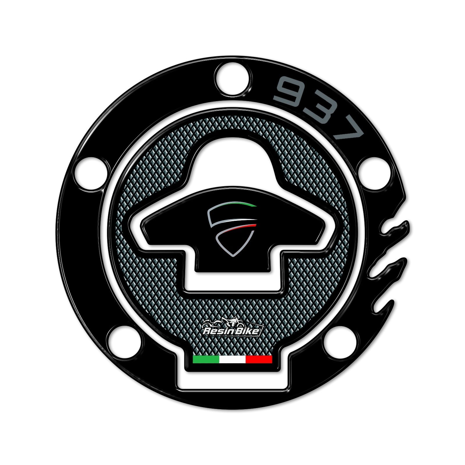 Resin Bike 3D Motorcycle Stickers - Fuel Cap | Ducati Monster 937/937+ 2021>2025 - Pyramid Motorcycle Accessories