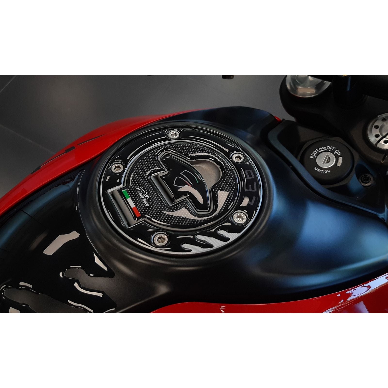 Resin Bike 3D Motorcycle Stickers - Fuel Cap | Ducati Monster 937/937+ 2021>2025 - Pyramid Motorcycle Accessories