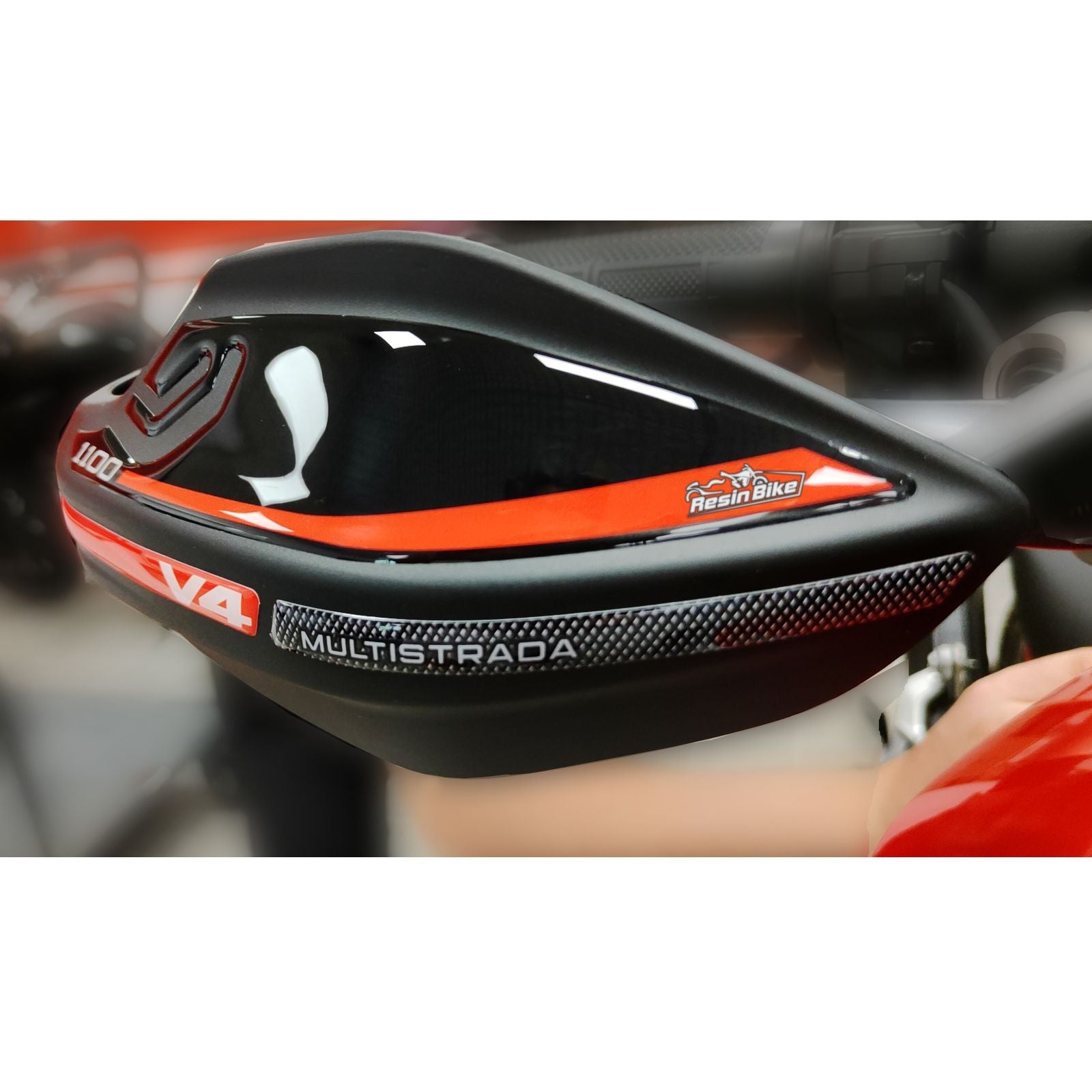 Resin Bike 3D Motorcycle Stickers - Handguards | Ducati Multistrada V4 1100 2021>2023 - Pyramid Motorcycle Accessories