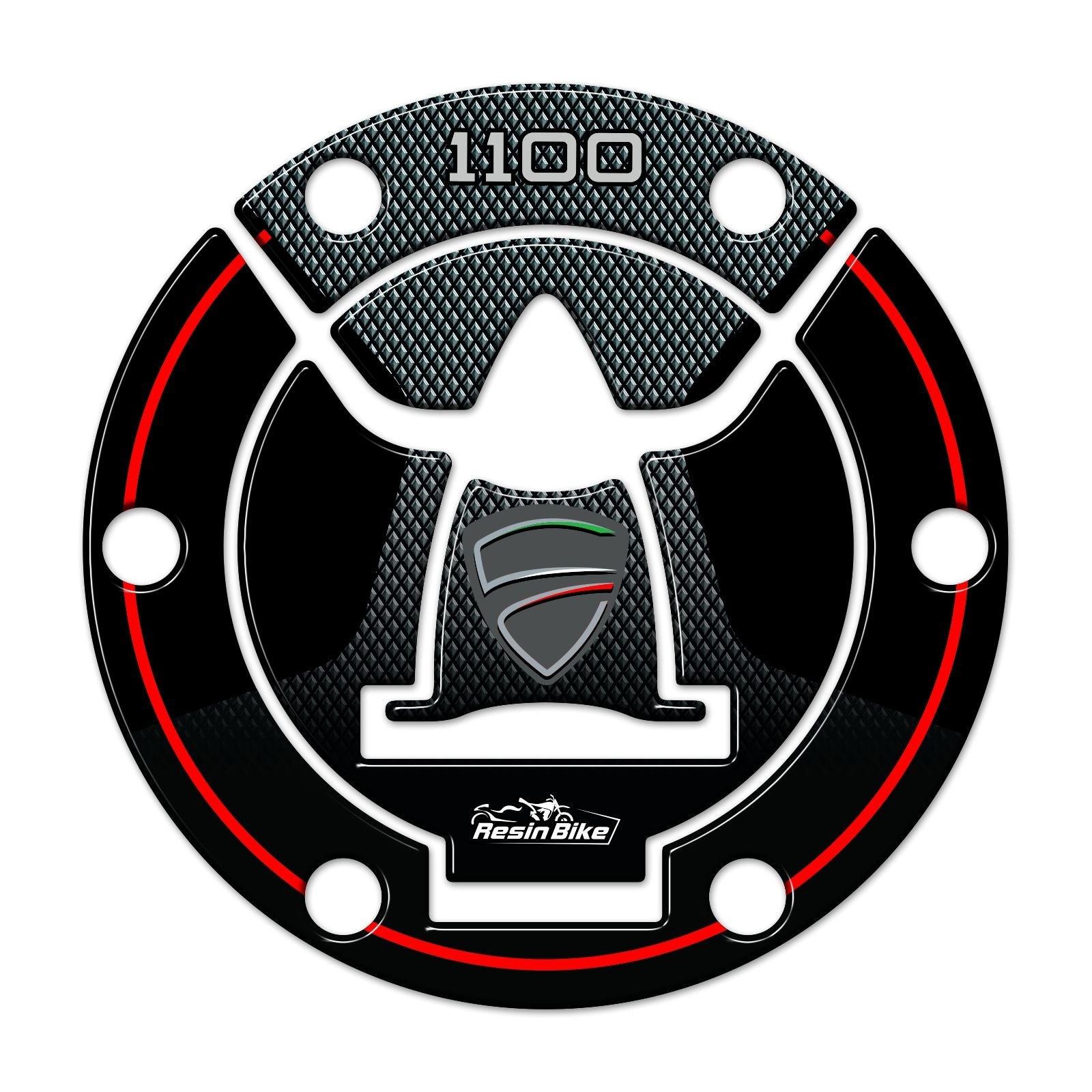 Resin Bike 3D Motorcycle Stickers - Fuel Cap | Ducati Multistrada V4 1100 2021>2023 - Pyramid Motorcycle Accessories