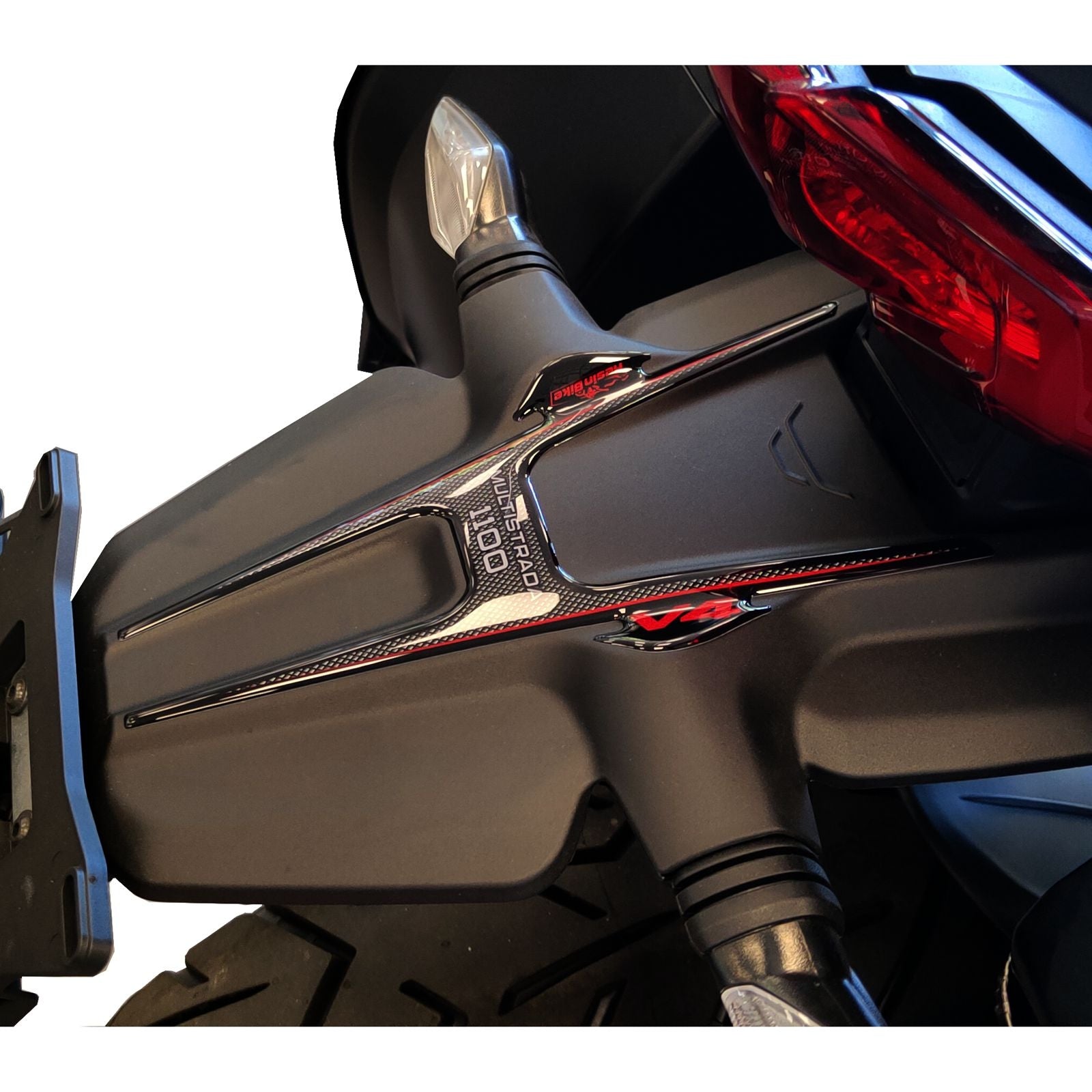 Resin Bike 3D Motorcycle Stickers - Tail Section | Ducati Multistrada V4 1100 2021>2023 - Pyramid Motorcycle Accessories