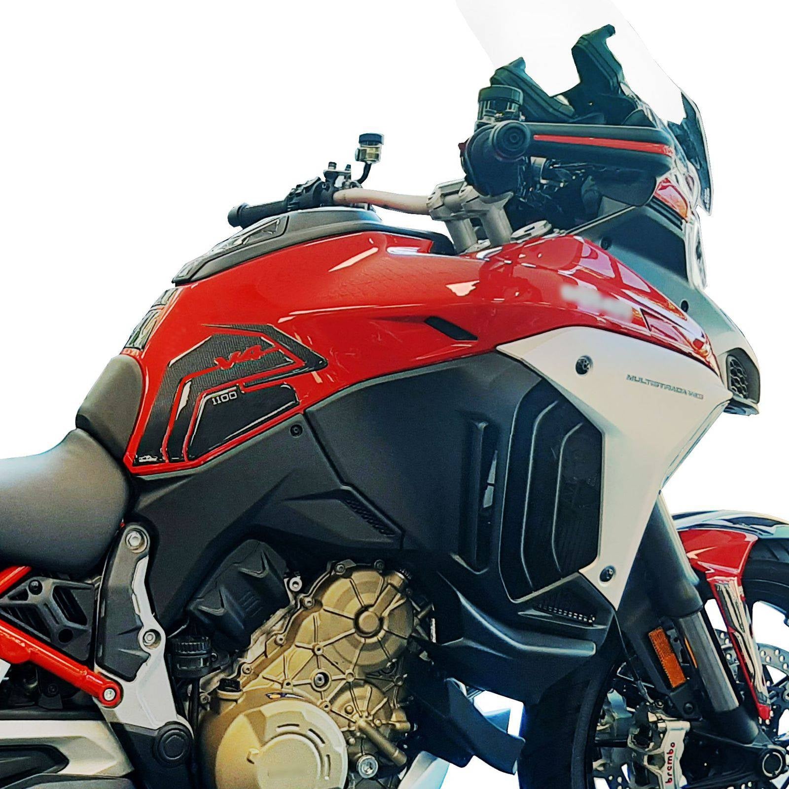 Resin Bike 3D Motorcycle Stickers - Tank Sides | Ducati Multistrada V4 1100 2021>2023 - Pyramid Motorcycle Accessories