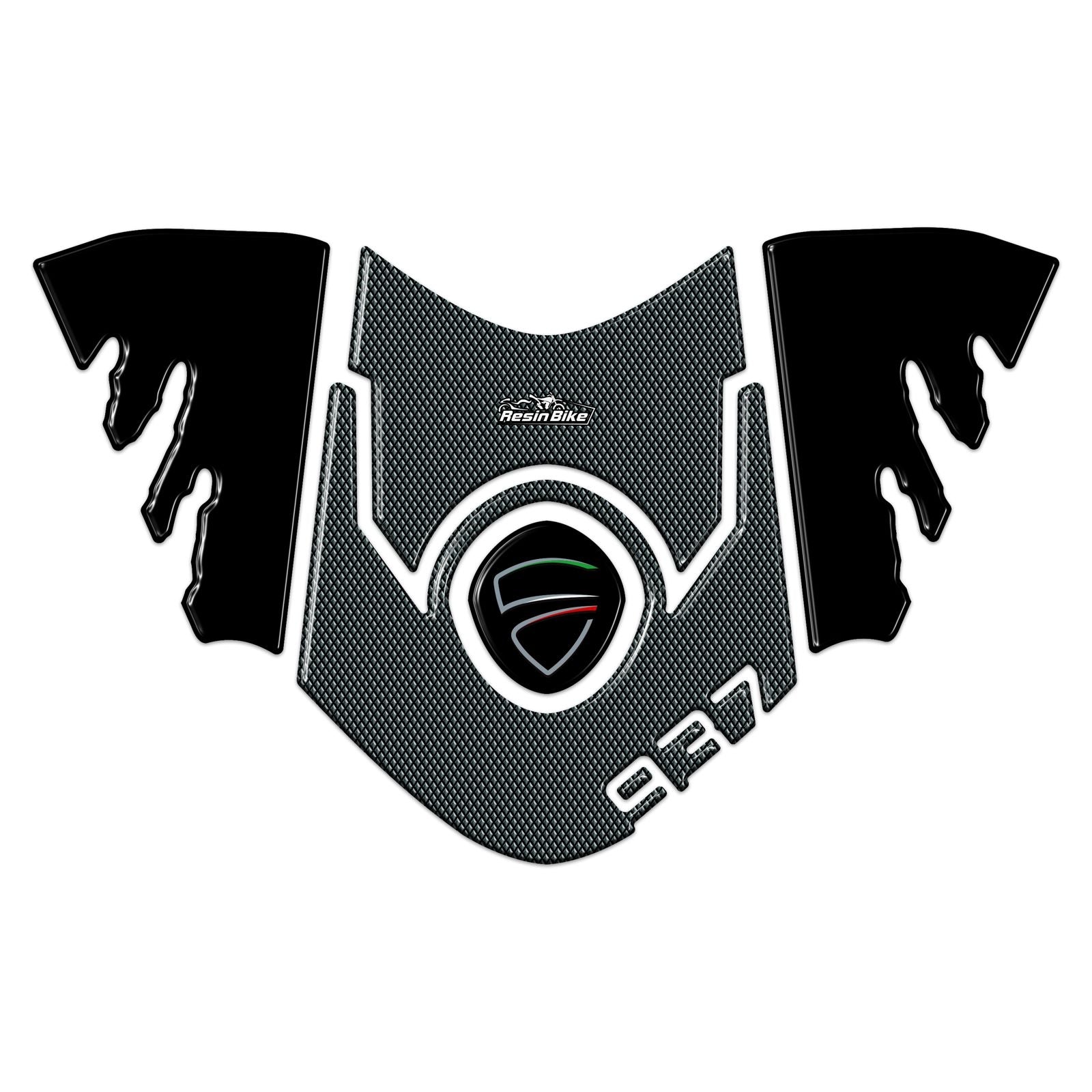 Resin Bike 3D Motorcycle Stickers - Front Fender | Ducati Monster 937 / 937+ 2021>2026 - Pyramid Motorcycle Accessories