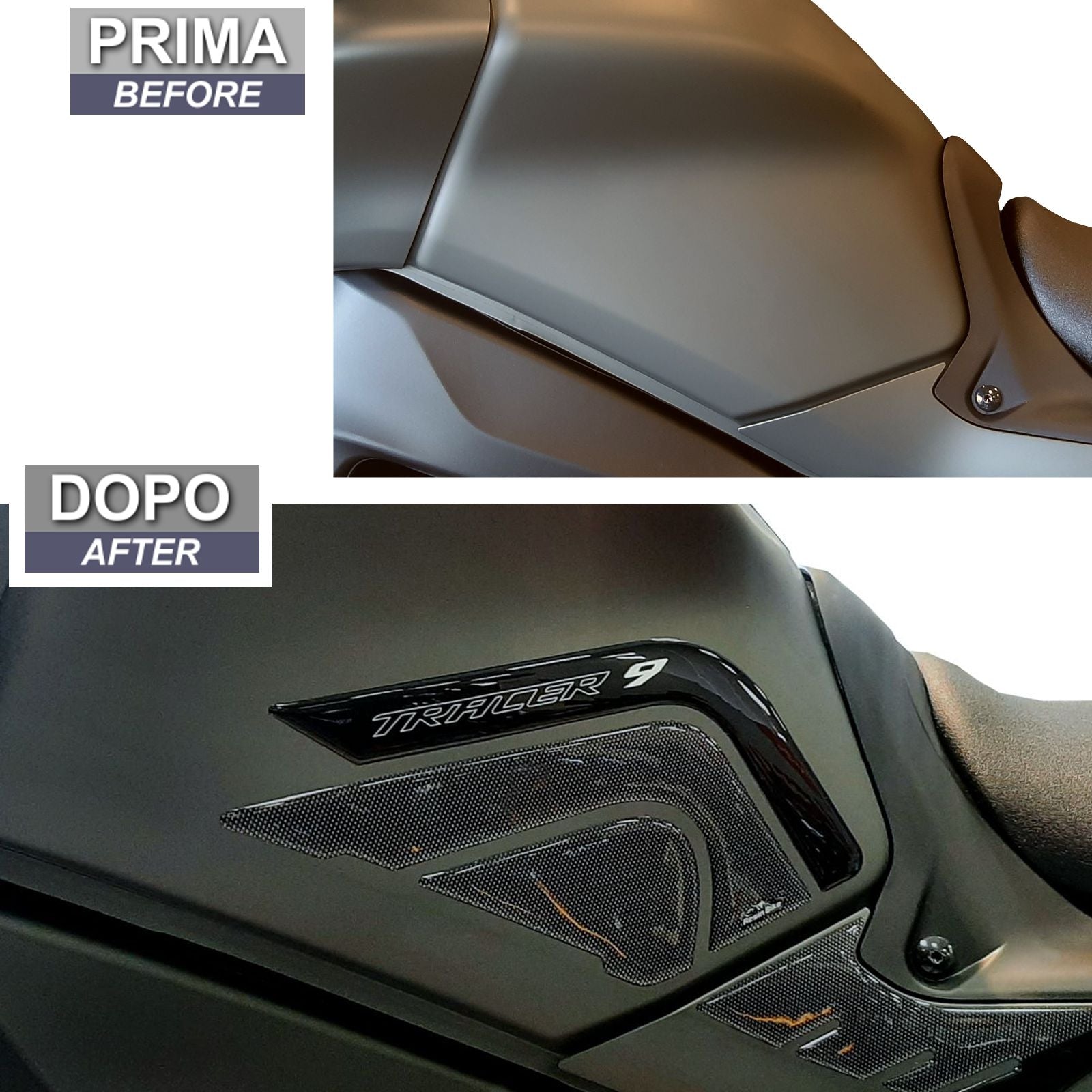 Resin Bike 3D Motorcycle Stickers - Tank Sides | Yamaha Tracer 9 2021>Current RB-1000444100006 - Pyramid Motorcycle Accessories