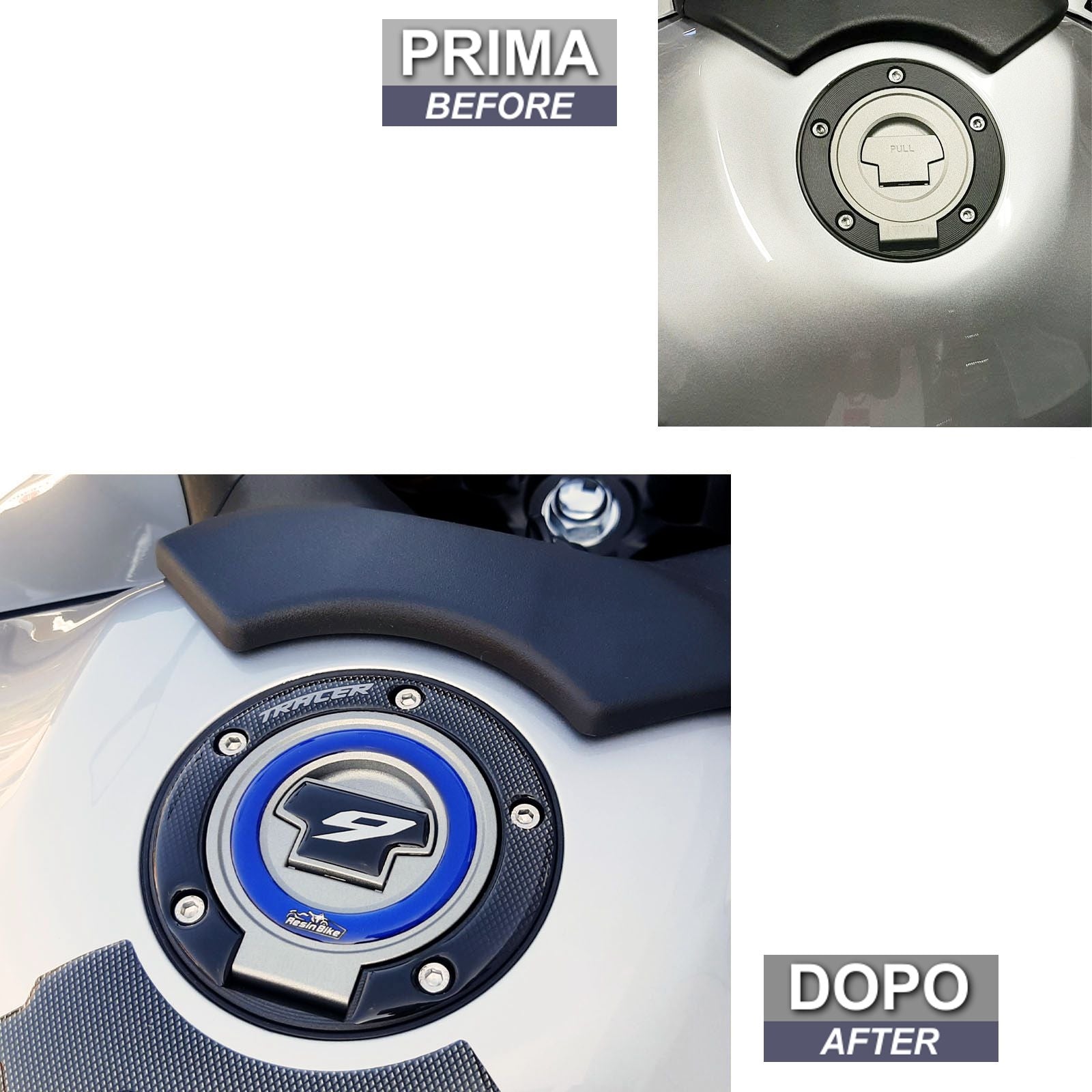 Resin Bike 3D Motorcycle Stickers - Fuel Cap | Yamaha Tracer 9 2021>Current RB-1000445900001 - Pyramid Motorcycle Accessories