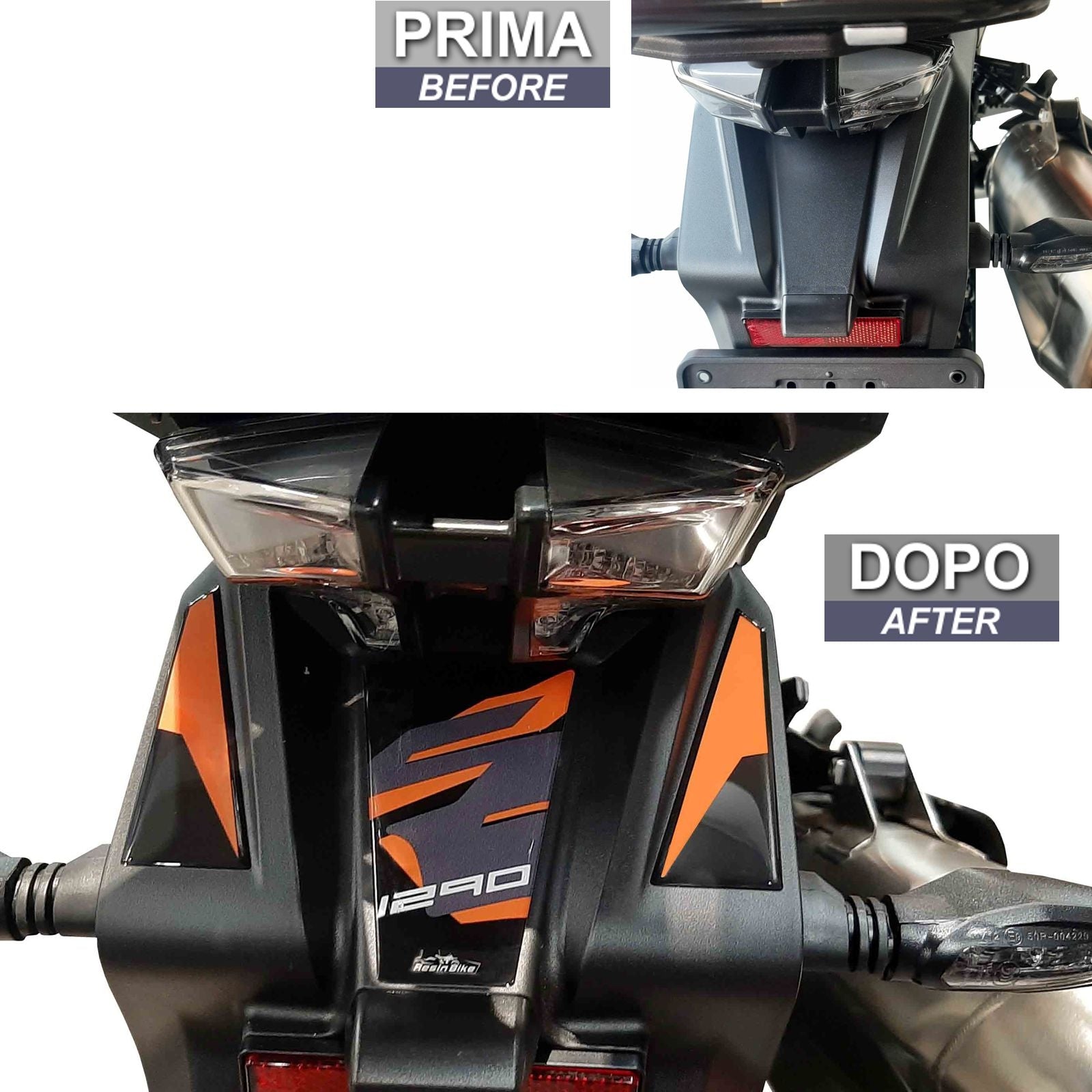Resin Bike 3D Motorcycle Stickers - Tail Section | KTM 1290 Super Adventure S 2021>2025 - Pyramid Motorcycle Accessories