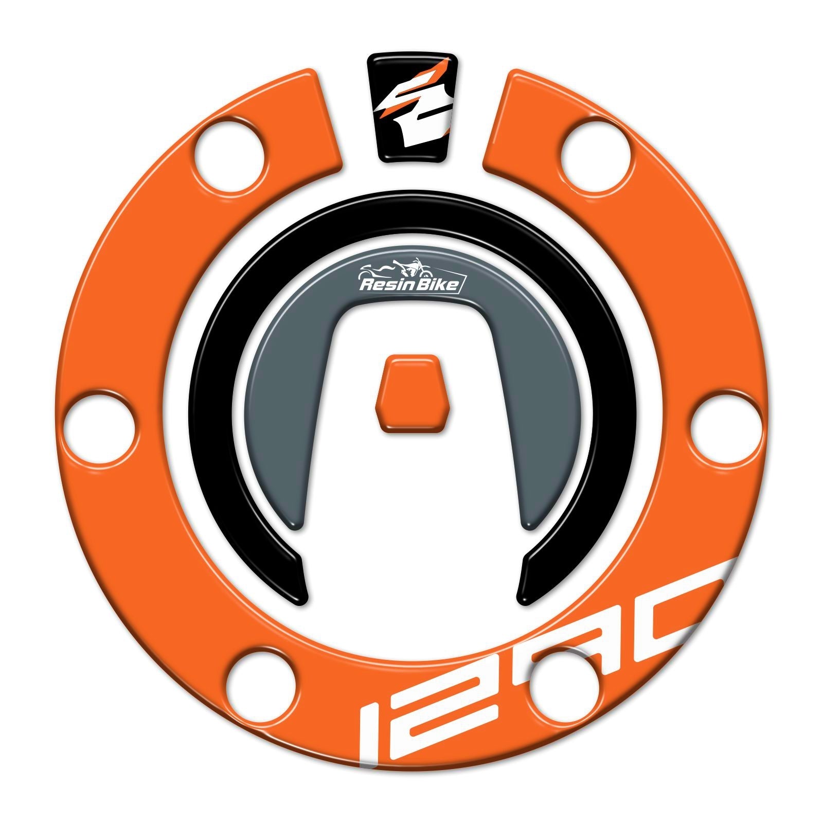 Resin Bike 3D Motorcycle Stickers - Fuel Cap | KTM 1290 Super Adventure S 2021>2025 - Pyramid Motorcycle Accessories