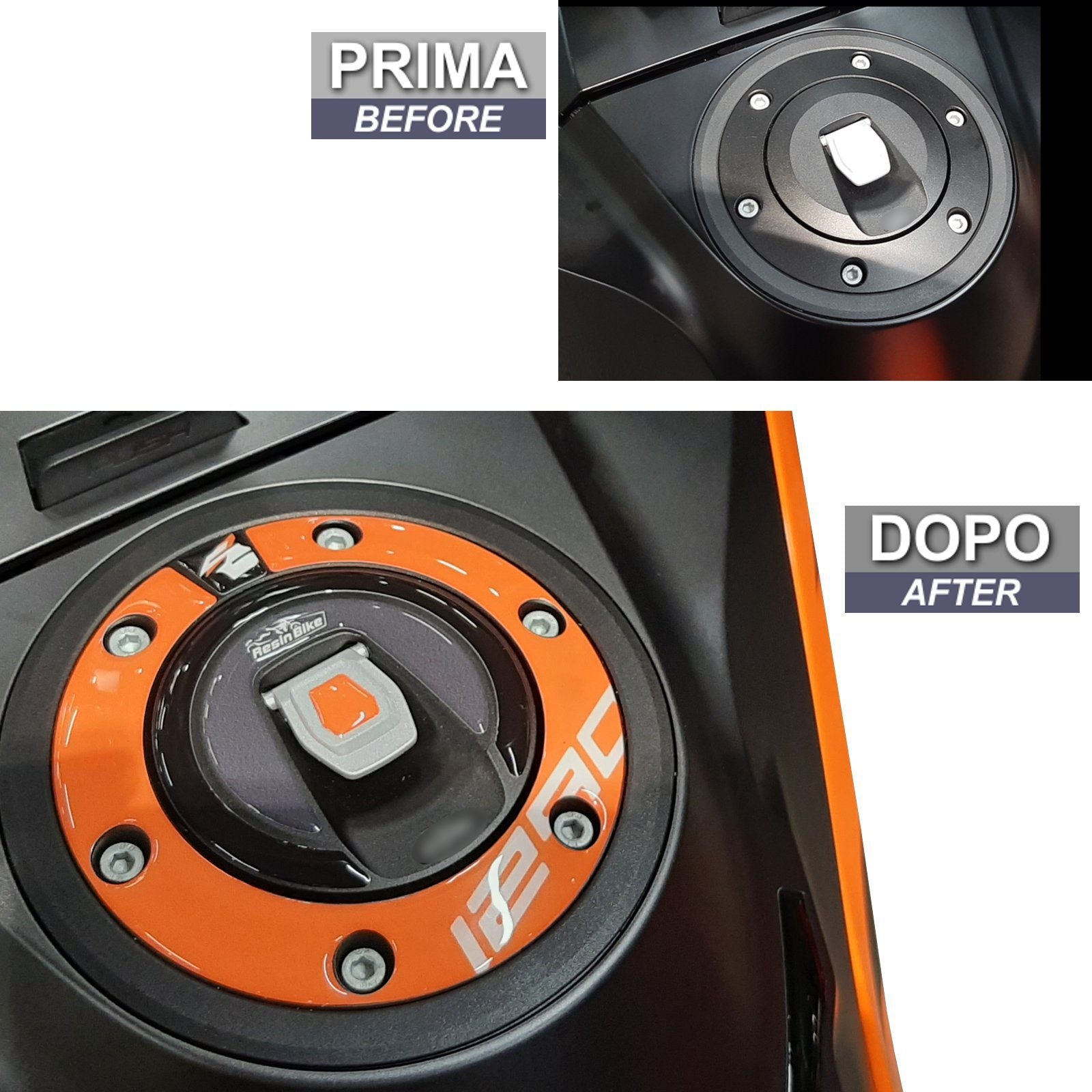 Resin Bike 3D Motorcycle Stickers - Fuel Cap | KTM 1290 Super Adventure S 2021>2025 - Pyramid Motorcycle Accessories