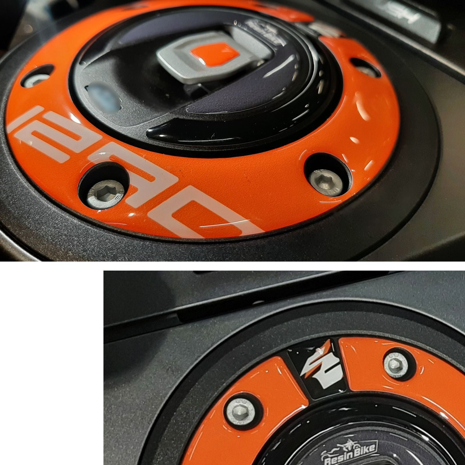 Resin Bike 3D Motorcycle Stickers - Fuel Cap | KTM 1290 Super Adventure S 2021>2025 - Pyramid Motorcycle Accessories