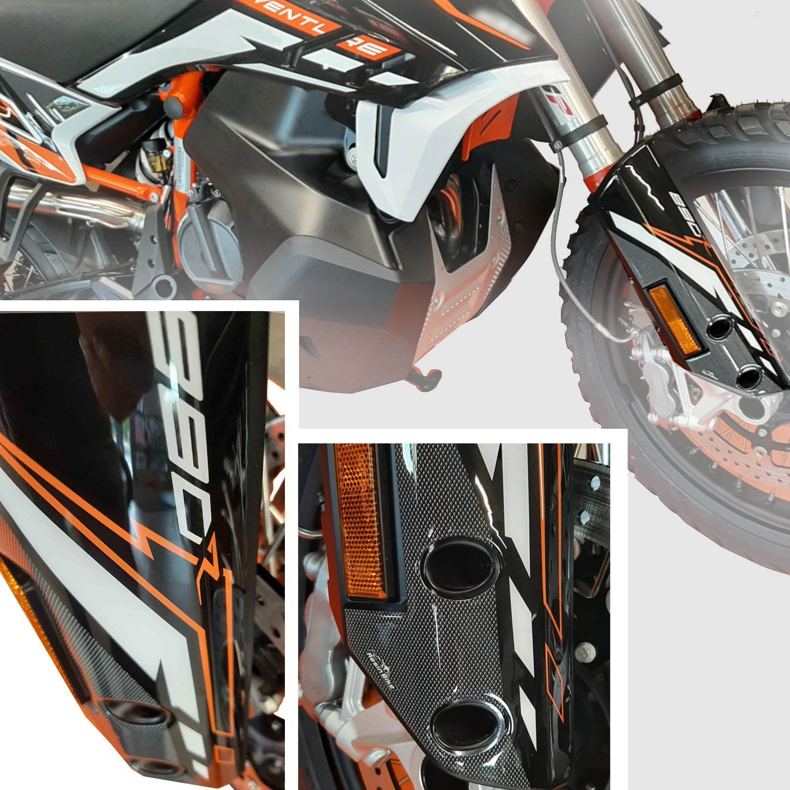 Resin Bike 3D Motorcycle Stickers - Side Panels | KTM 890 Adventure R 2021>2022 - Pyramid Motorcycle Accessories