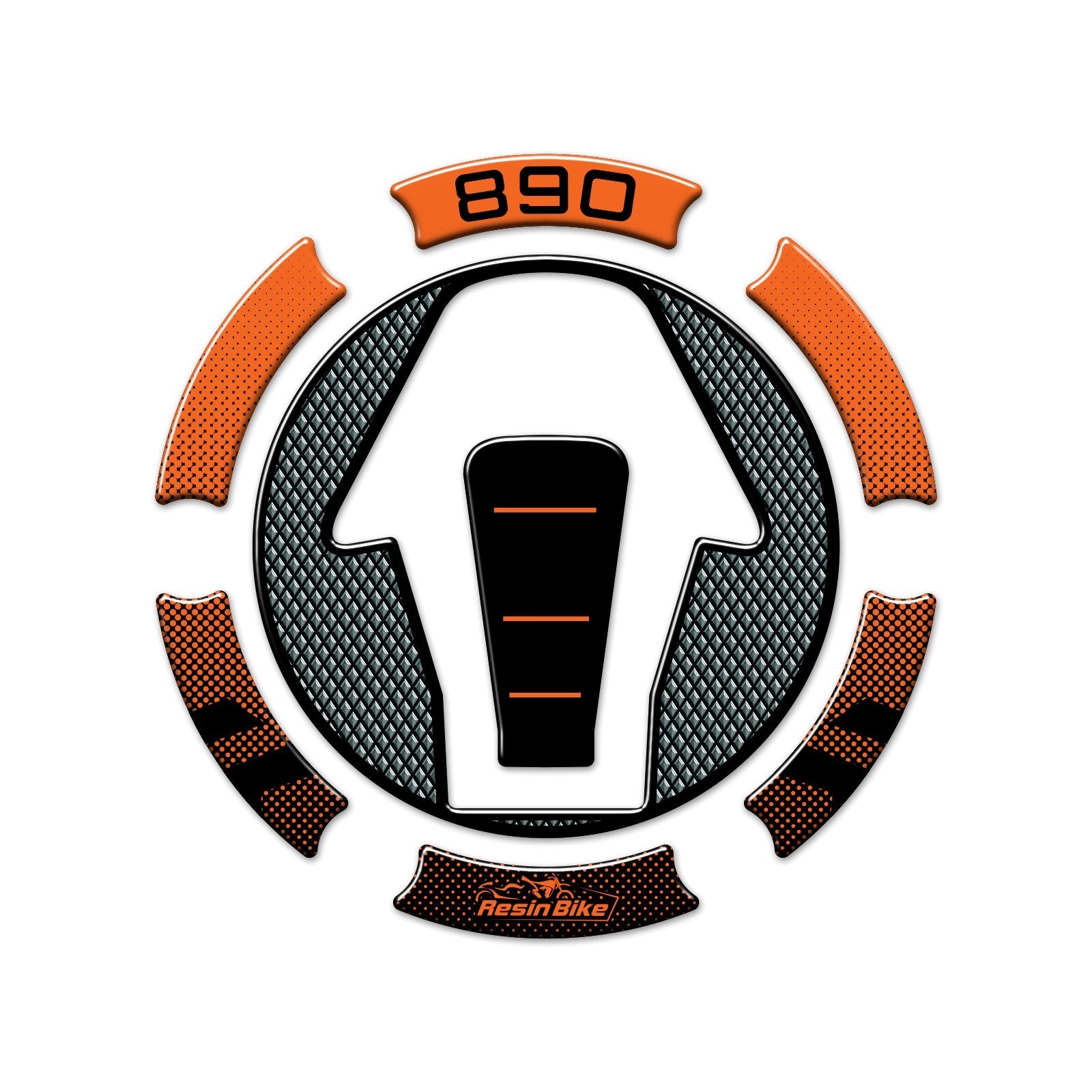 Resin Bike 3D Motorcycle Stickers - Fuel Cap | KTM 890 Adventure R 2021>2022 - Pyramid Motorcycle Accessories