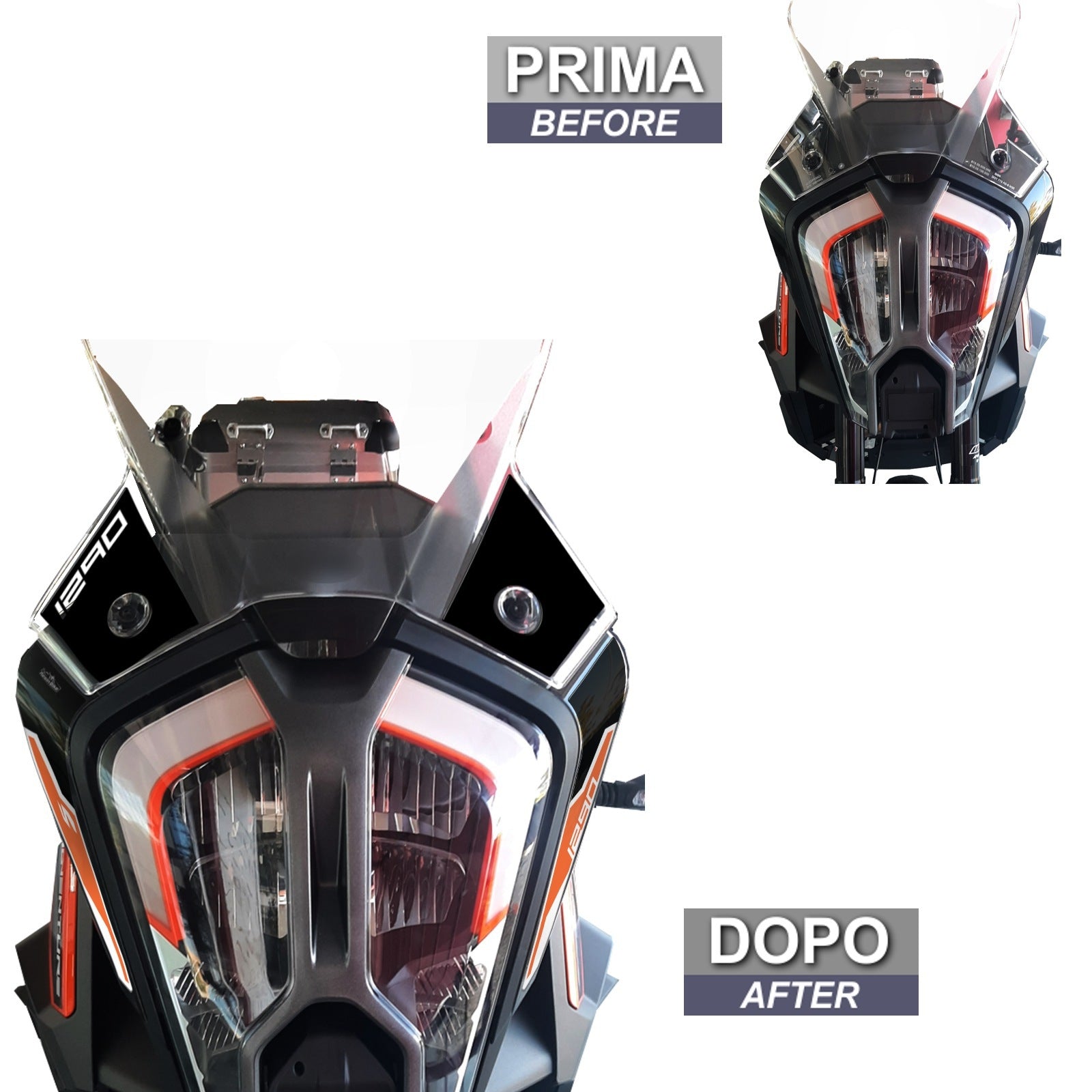 Resin Bike 3D Motorcycle Stickers - Windshield | KTM 1290 Super Adventure S 2021>2023 - Pyramid Motorcycle Accessories