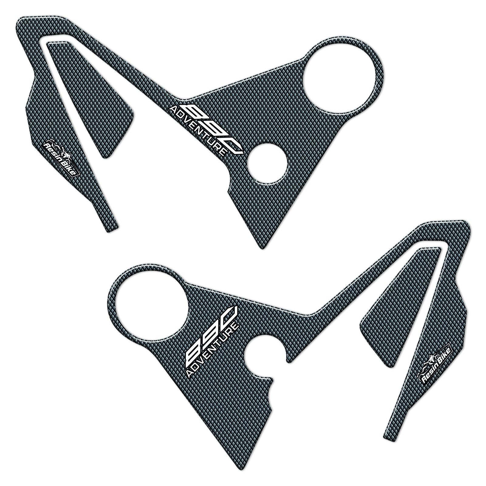 Resin Bike 3D Motorcycle Stickers - Heel Pads | KTM 890 Adventure R 2021>Current - Pyramid Motorcycle Accessories