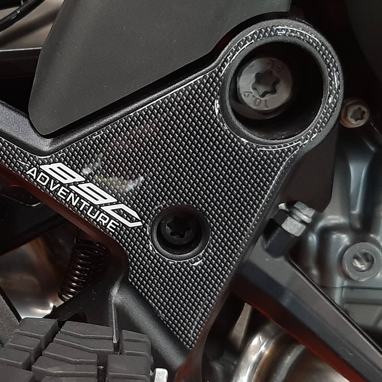 Resin Bike 3D Motorcycle Stickers - Heel Pads | KTM 890 Adventure R 2021>Current - Pyramid Motorcycle Accessories