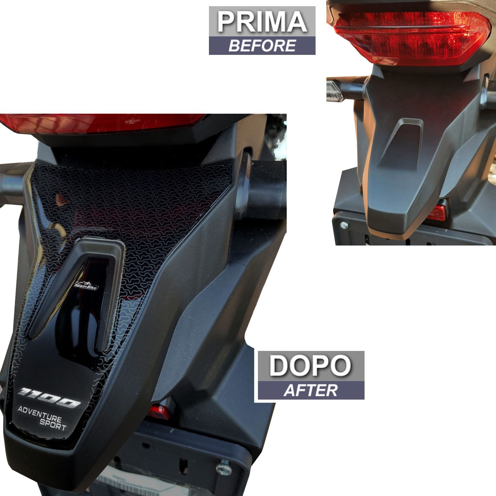 Resin Bike 3D Motorcycle Stickers - Tail Section | Honda CRF 1100 L Africa Twin Adventure Sports 2020>2021 - Pyramid Motorcycle Accessories