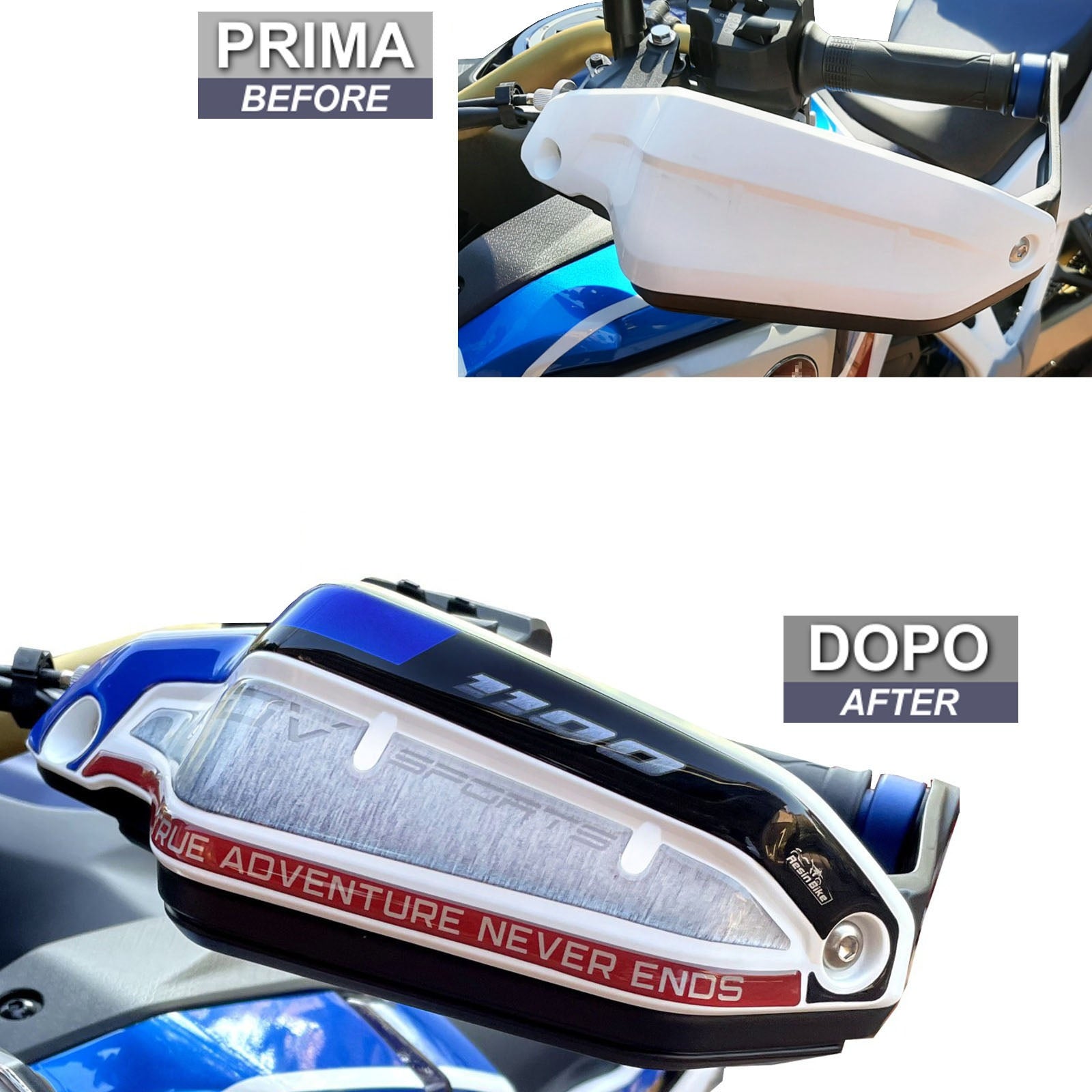 Resin Bike 3D Motorcycle Stickers - Handguards | Honda CRF 1100 L Africa Twin Adventure Sports 2020>2025 - Pyramid Motorcycle Accessories