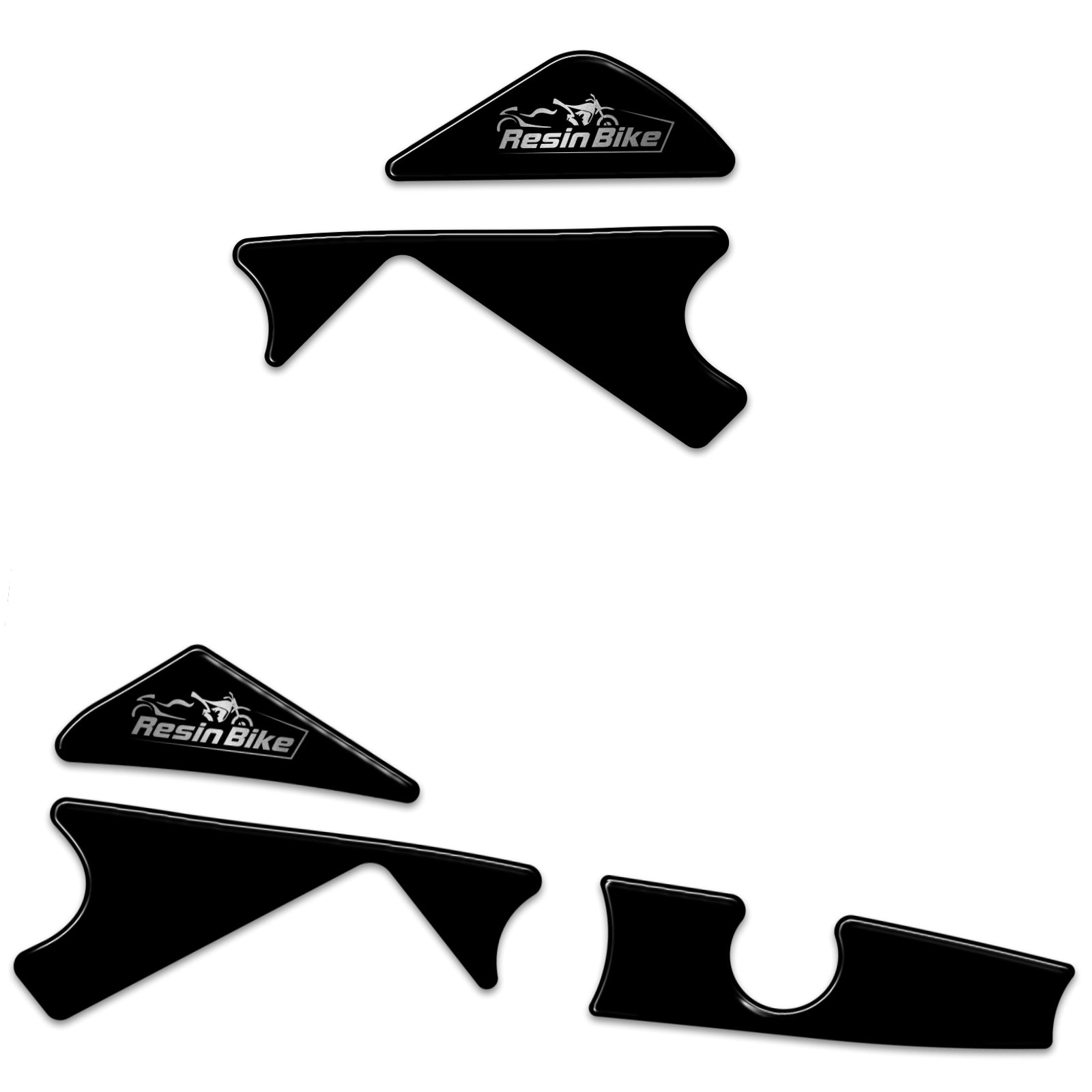 Resin Bike 3D Motorcycle Stickers - Heel Pads | Moto Guzzi V7 2024>2026 - Pyramid Motorcycle Accessories