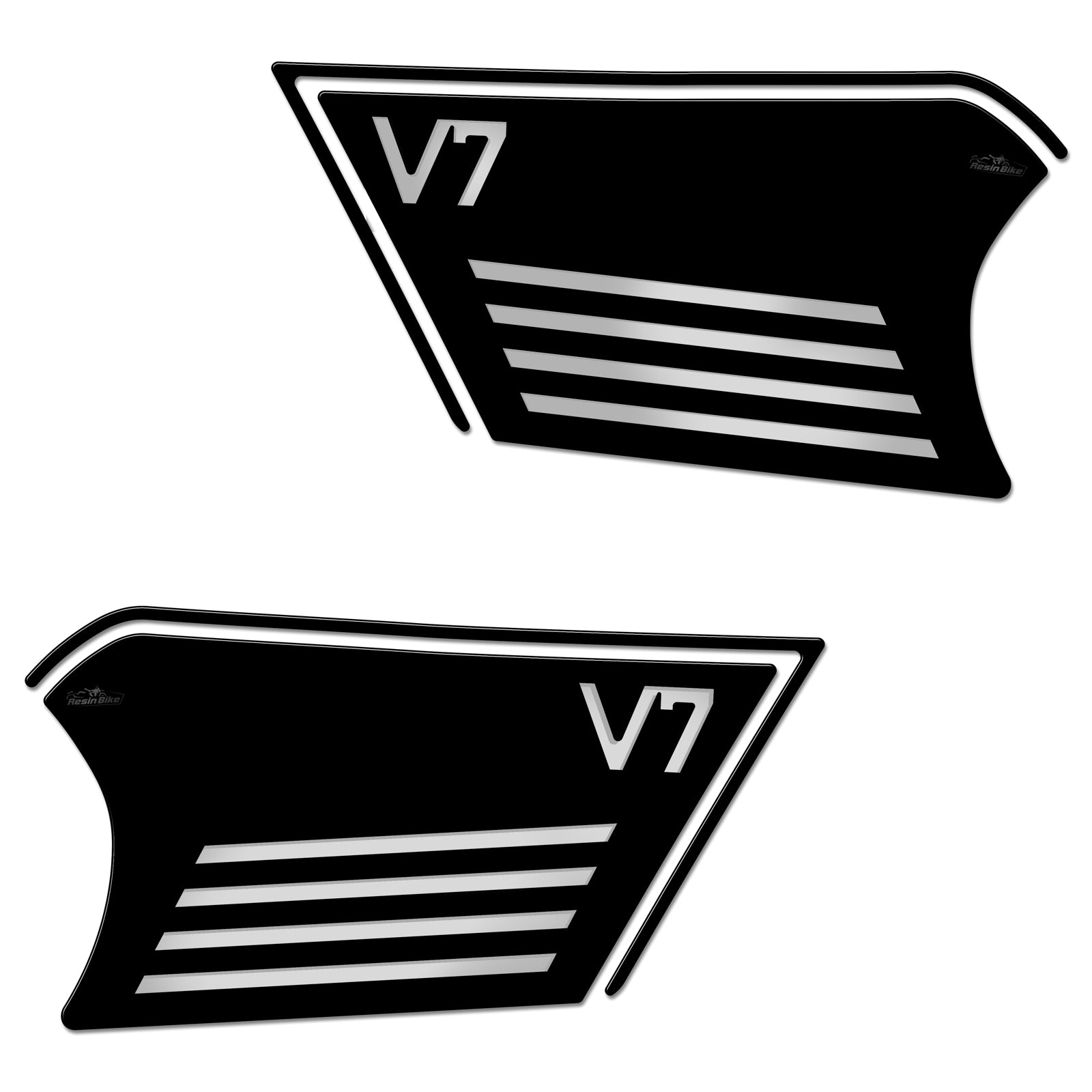 Resin Bike 3D Motorcycle Stickers - Tank Sides | Moto Guzzi V7 2021>Current RB-1000451700008 - Pyramid Motorcycle Accessories