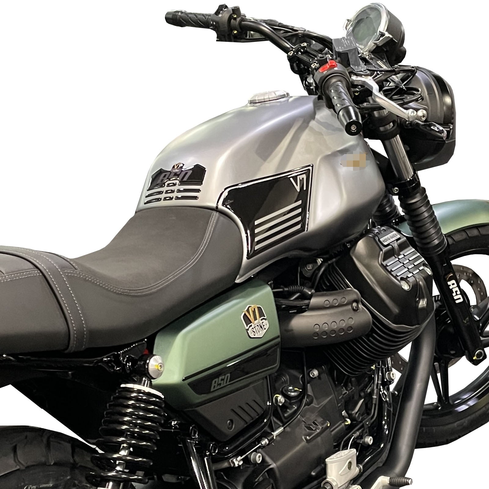 Resin Bike 3D Motorcycle Stickers - Tank Sides | Moto Guzzi V7 2021>Current RB-1000451800005 - Pyramid Motorcycle Accessories